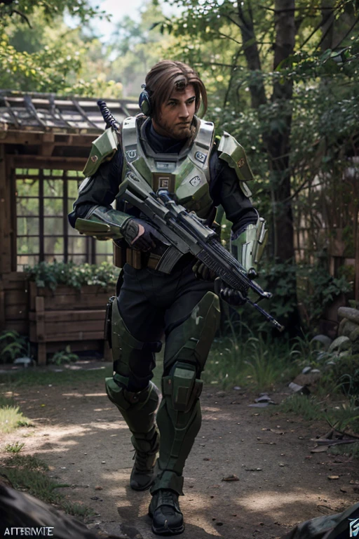 masterpiece, best quality, (anime:1.4), halo master chief using a dimensional sniper railgun while bush camping, solarpunk golden golden eye, crysis nanotech armor, lean muscled, charging across the valhalla map battlefield, megascans pbr vegetation, powerful combat stance, dynamic scene captured in an ultra-detailed full body wide-angle shot, action-packed moment, highly detailed portrait, digital painting, concept art, smooth, sharp focus illustration, artstation hq, 8k ultra hd, (fortnite and league of legends style character), smooth, sharp focus illustration, artstation hq, 8k ultra hd, unreal engine 5, octane render, nvidia omniverse, photorealistic cgi 3d render
