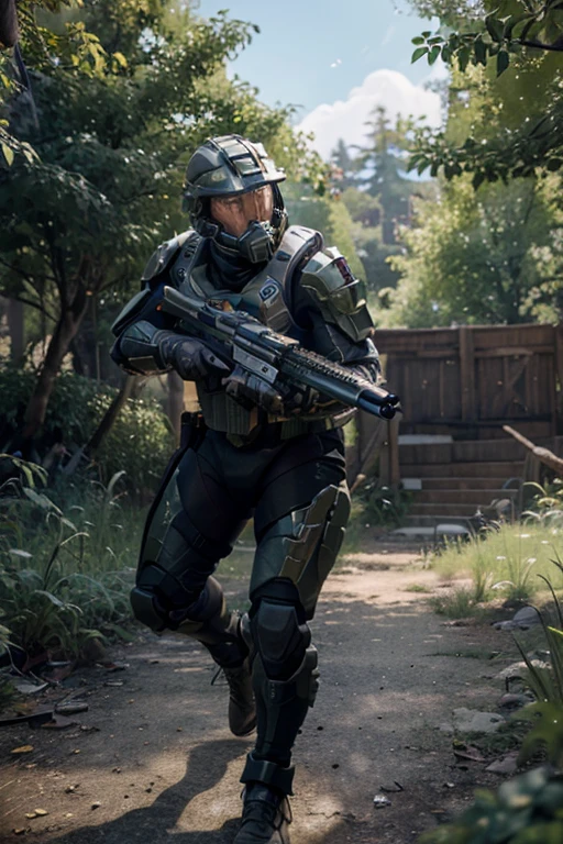 masterpiece, best quality, (anime:1.4), halo master chief using a dimensional sniper railgun while bush camping, solarpunk golden golden eye, crysis nanotech armor, lean muscled, charging across the valhalla map battlefield, megascans pbr vegetation, powerful combat stance, dynamic scene captured in an ultra-detailed full body wide-angle shot, action-packed moment, highly detailed portrait, digital painting, concept art, smooth, sharp focus illustration, artstation hq, 8k ultra hd, (fortnite and league of legends style character), smooth, sharp focus illustration, artstation hq, 8k ultra hd, unreal engine 5, octane render, nvidia omniverse, photorealistic cgi 3d render