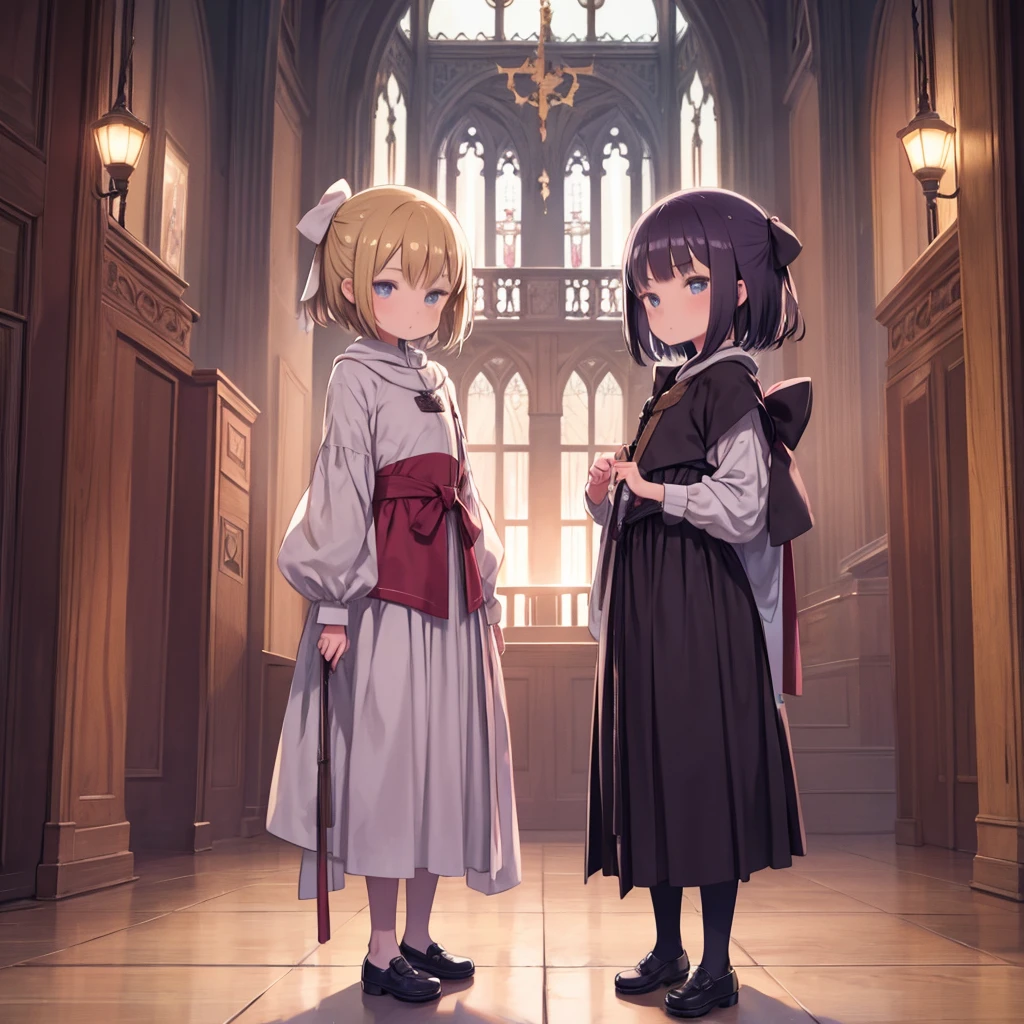 (masterpiece,Top Quality,highest quality),photograph,photographelart,Full Body Lesbian,One person girl,European Middle Ages,Holding the bow,Adorable,Stand on your own two feet,Like the whole body,(Very short),(Toddler body shape),No background,Cute version,Shooter