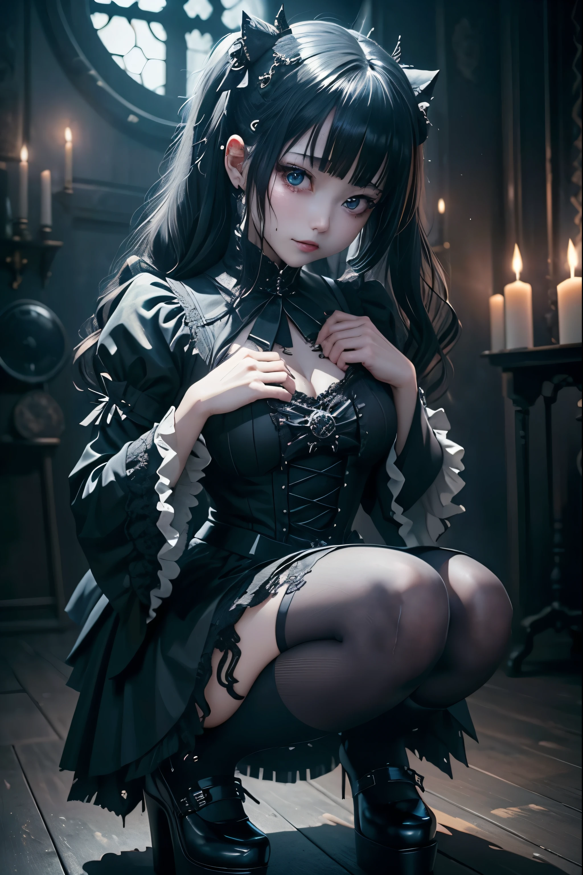 Hard Dark Gothic Makeup、my sanity、deep night sky、Horror、Black dark eyeshadow、cry、sad、Good skin radiance、Dark Gothicメイク、Dark smile、palace、The beauty of fragrance、22 years ago、Expression of intense sexual pleasure、Embarrassed look、Dark Gothic、Obscene language、highest quality、View 5 books、Expression of sexual pleasure in suffering、Drunk face、紫のMaid clotheysterious、Noble、A face that is holding back the toilet、Super sexy、Loving smile、Twin tail hair、jet black ruffle skirt、Right blue eye, Left eye is red、Super bewitching pose、Platform Heel Shoes、Heavy makeup、Black lipstick、Make the world beautiful、Gothic ta Clothing、A little slimmer、Silver Hair、Long Hair Straight Hair、Cute Gothic Loliress、Beautiful Face、elegant features、Fascinating face、Knee-high socks、Stained glass background、Chest glistening with sweat、The room is dark、goth long dress、Bell Sleeves、Wizard Sleeve、decadent look、Sexually excited expression、gothic mode、Glossy thighs wet with water、Thighs that are wet and shiny with oil、Background of a room full of roses、sad expression、Rose Maiden、The embroidery is pink、The dress has pink embroidery、Thigh-high socks、Knee-high socks、Gentle expression、masturbation behavior、Dark black eyeshadow、despicable act、Stained glass and rose background、Wearing black underwear、Black panties、thighs are a little thin、Female Duo、female couple、i have lesbian friends、hug a girl、A blue lightning bolt glows in his right hand.、Blue electromagnetic waves shine in my hands.、dark church background、Stained glass、black metal world、Dark Castle、Dark Room、Slender body、upright、walk、Are standing、gothic long dresaid clothes、Victorian dresses、Her thighs shine with a lot of sweat、My body is wet and shiny、Lots of glitter on the thighs、sweating、My thighs are sticky from sweating、Sweat glistens on the thighs, The whole body is sweaty and shiny、pretty sweaty、My thighs are sweaty、My thighs are so wet、My thighs are shining with sweat、A lot of sweat glistens all over the body、Legs are slightly slender、