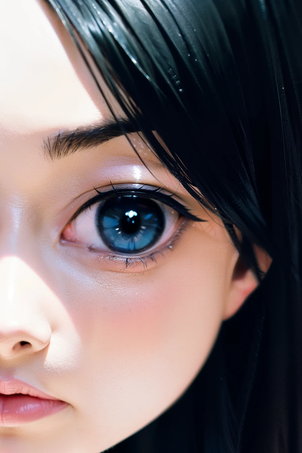 Girls with black clothes and black hair, huddled together in a close up shot, present an intriguing image of devil fairies. Their dark tresses cascade around their faces, framing mysterious expressions that hint at mischievous intentions. The detailed textures of their clothing and hair are accentuated in this high-resolution, best quality image, revealing the intricate stitching and subtle sheen of the fabric. The lighting adds depth and dimension, highlighting the small details of their features, such as their expressive eyes and curved lips. This stunning close up is reminiscent of the anime style, with its attention to detail and captivating charm. (Anime style: 1