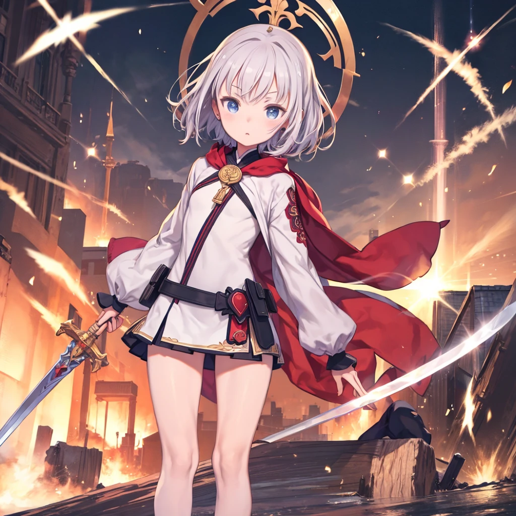 6 swordsman,Bit Girl,Adorable,White and soft skin,Short skirt,Best image quality,Round face