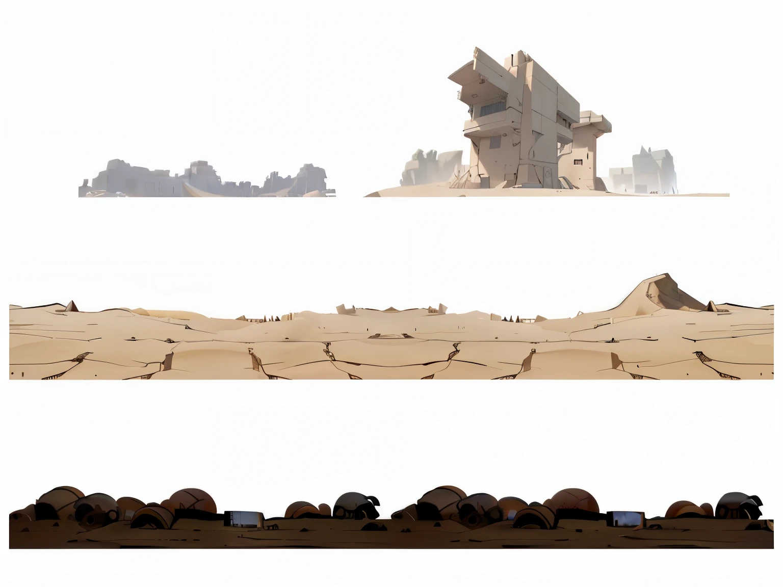 there are two different views of a desert with a house in the distance, sand and desert environment, desert environment, Arte conceitual de design de jogos, arte conceitual do jogo, Arte conceitual 2D, scenery arte conceitual do jogo, artes conceituais, arte conceitual altamente detalhada,there is a cartoon of a desert with a lighthouse in the distance, ambiente empoeirado, Fundo do deserto, sand and desert environment, desert environment, Deserto Deserto, Planeta deserto, pouco detalhado. pintura digital, tempestade de areia se aproximando, fundo de areias marcianas, deserto plano, Fundo do deserto, nuvens de poeira, dark Fundo do deserto, arte de fundo, fundo de jogo para celular, arte de fundowork