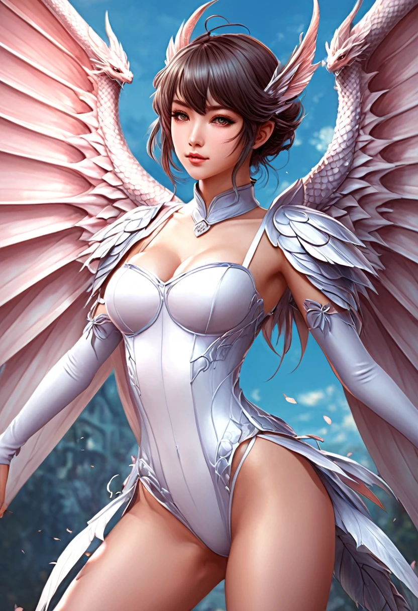 Vintage anime girl with dragon wings, fantasy art style, extremely detailed artgerm, detailed digital anime art, anime fantasy illustration, beautiful character painting, anime in fantasy style, fantasy style art, anime fantasy artwork, artgerm on artstation pixiv, 2. 5 d cgi anime fantasy artwork, the dragon girl portrait, portrait of fairy