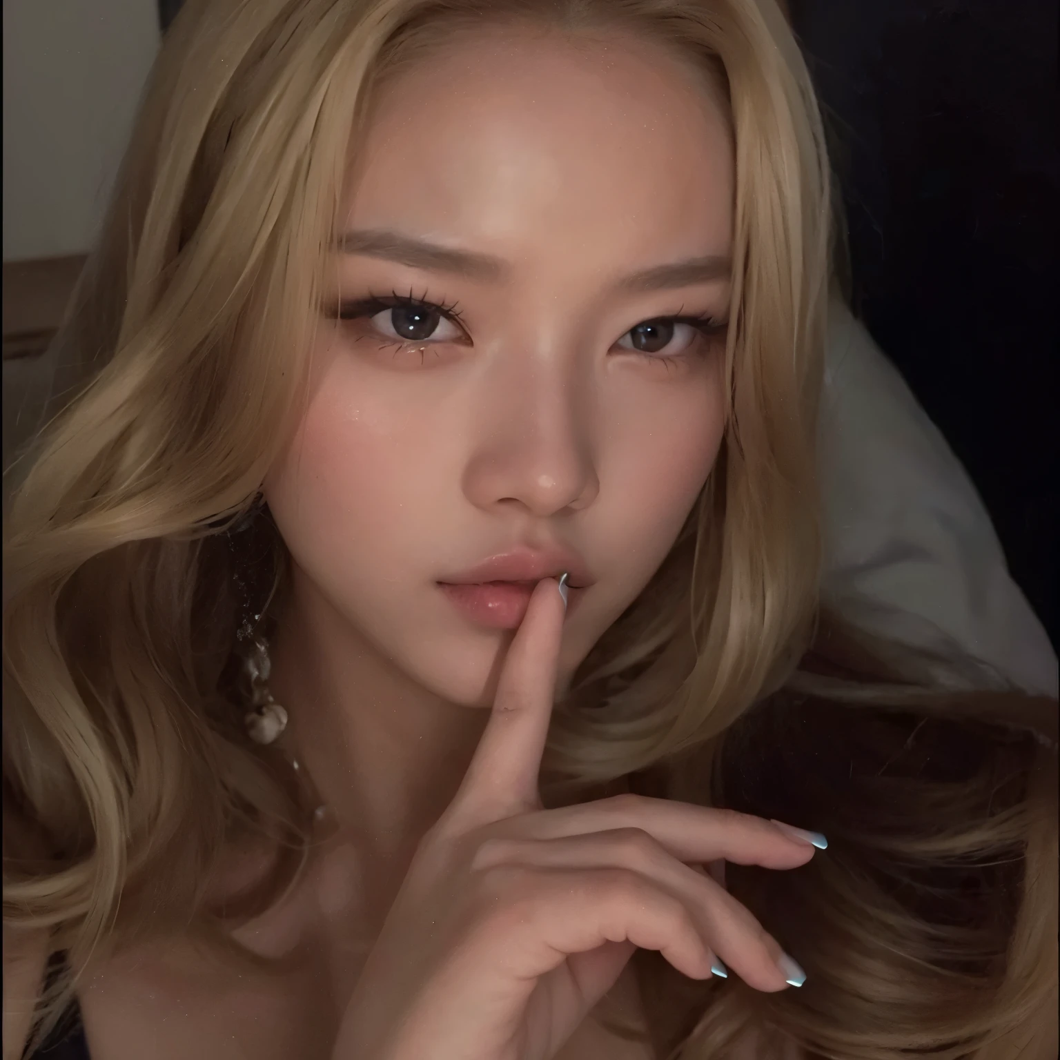 there is a woman with a ring on her finger and a white t-shirt, lalisa manobal, roseanne park by blackpink, beautiful south korean woman, Korean face features, heonhwa choe, korean girl, Lalisa Manoban of Blackpink, jinyoung shin, Beautiful young Korean woman, jaeyeon nam, South Korean popular makeup, kim taejin