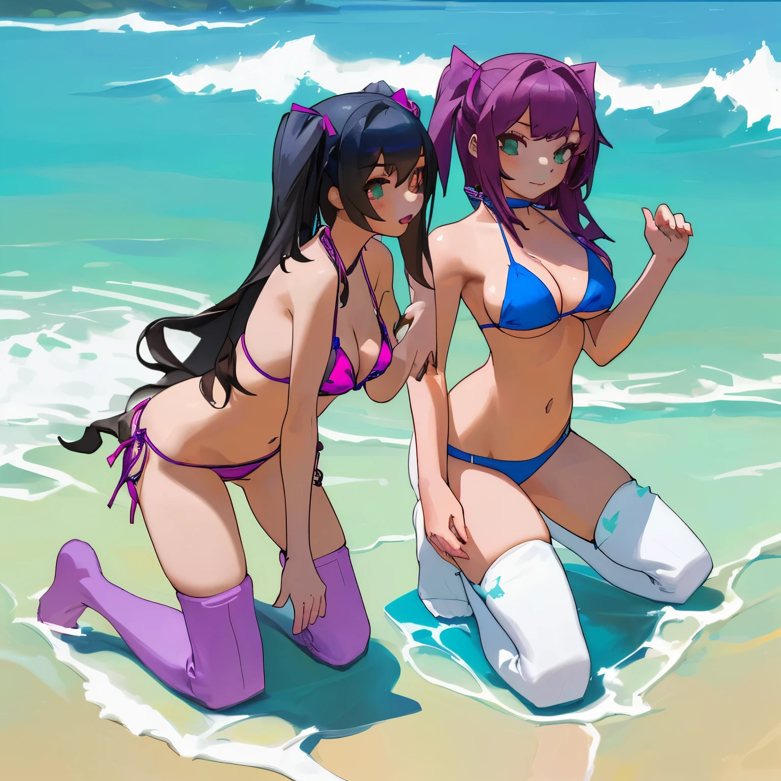 1girls,nackt,big boobs,big ass, Tongue outside, anime
