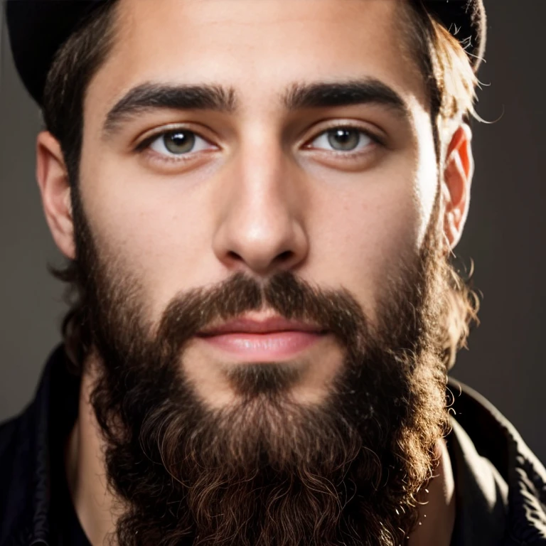 perfect jewish man focus on face.