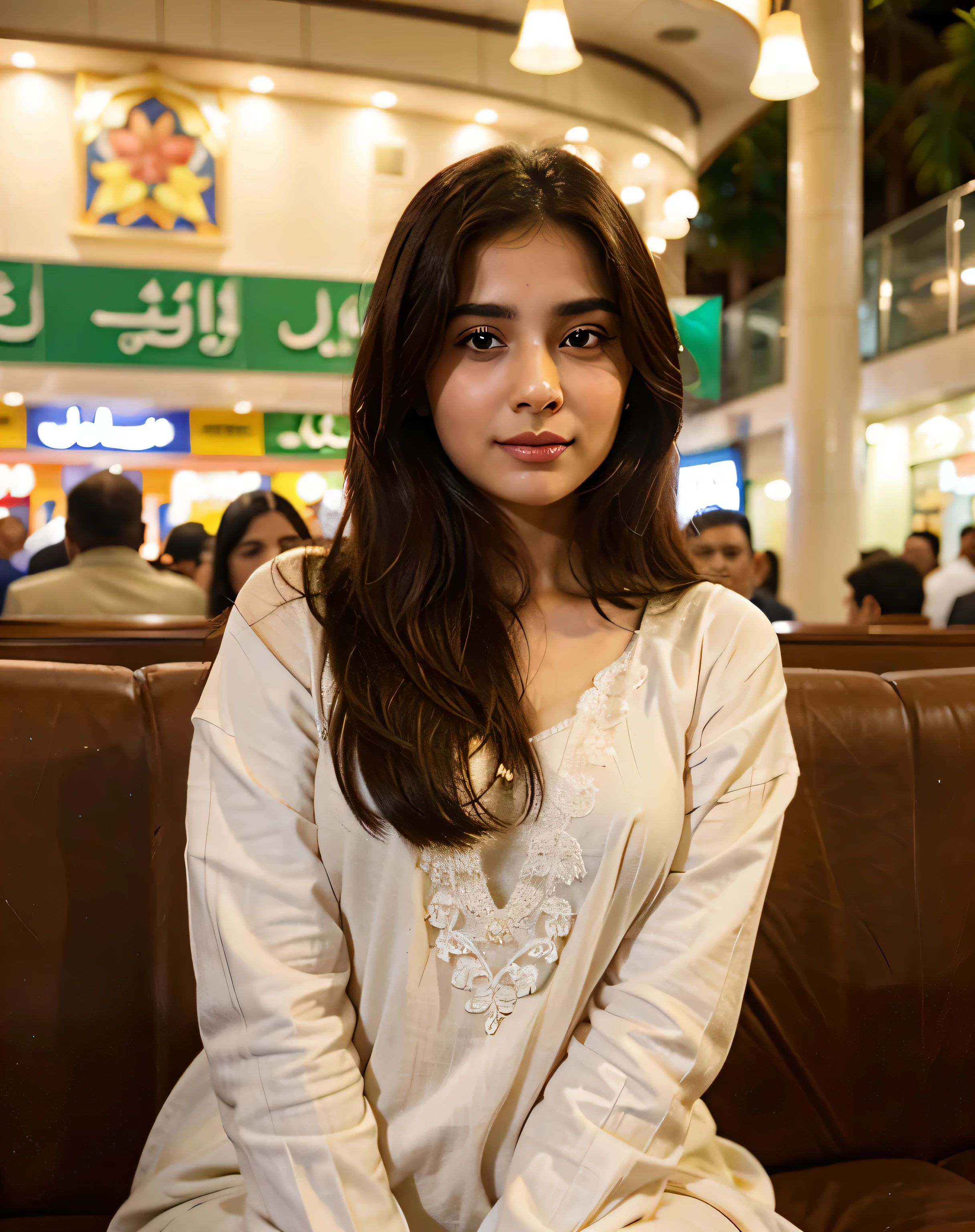 A pakistani girl with elegent fair face round and cute face