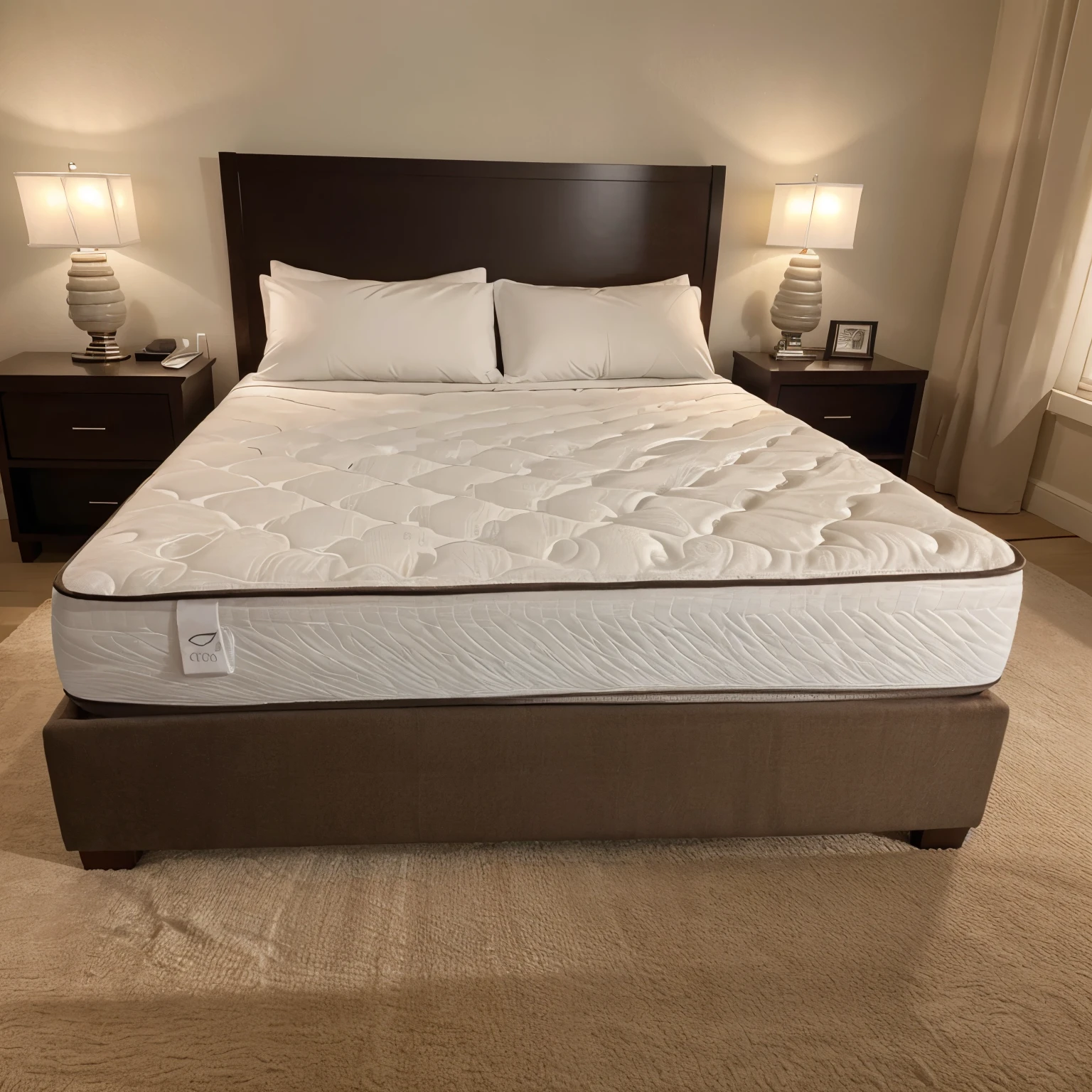 beautiful SDER brand mattresses,high-quality materials,elegant design,comfortable sleep experience,premium fabric,ergonomic support,soft and plush surface,pressure relief technology,HDR realistic rendering,vivid colors,stunning detailed patterns,studio lighting,tranquil bedroom setting