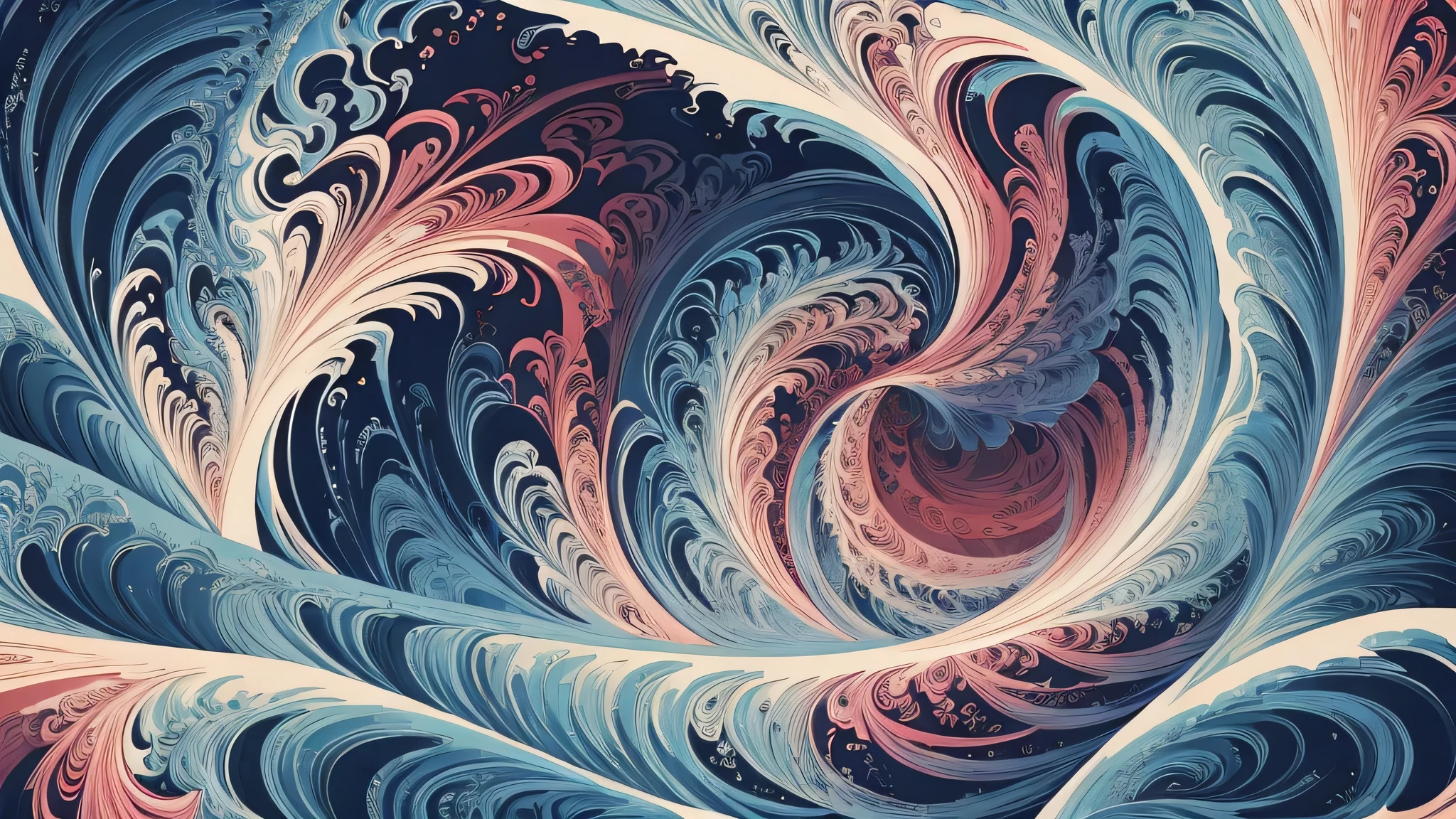 arte greatwave Alex rose arte Fractal Face happy Splitting, Tons rosa