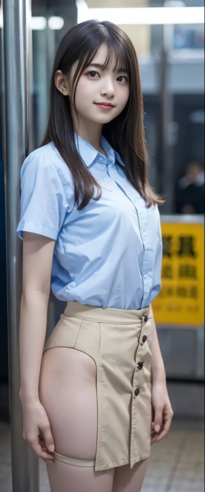(masterpiece, highest quality:1.2), 8k, 12才のFull nudityの女の子, 85mm,Official AR RAW Photos, スーパースリムなスレンダーbeautiful girl, skirt、上Half BodyHalf BodyFull nudity、Short sleeveの白シャツをたくし上げた、Show off your breasts、beautiful medium-sized breasts、Show me your ears、Naked girls photoshoot、Full nudity, Cute face, close, Half Body, It was a race, Gardenia, beautiful girl, , Thighs, Short sleeve, Station platform、 Looking at the audience, No makeup, (Big smile), Film Grain, chromatic aberration, Sharp focus, Face Light, Bright lighting, 10 generations, Detailed face, Background Blur, (Dark red tie:1.1)、(((((( girl with her shirt tucked up))))))、((((((12才のFull nudity女子高生)))))、Tight waist、Embarrassing pose、Shy and nervous girl、 Sad face