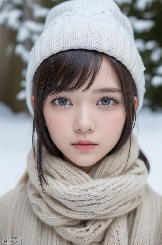one girl, (a beauty girl, delicate girl:1.3), (:1.3),
break, Browsing Caution, (publish nudes:1.3), (scarf, Knitted hat:1.3),
break, Very fine grain definition, (Symmetrical eyes:1.3),
break, (Snow Scene:1.3),
break, Small breasts, Brown eyes, Parted bangs, Brown Hair, girl,
break, (Eyes and facial details:1.0),
break, (masterpiece, highest quality, Super detailed, Detailed face, 8k)