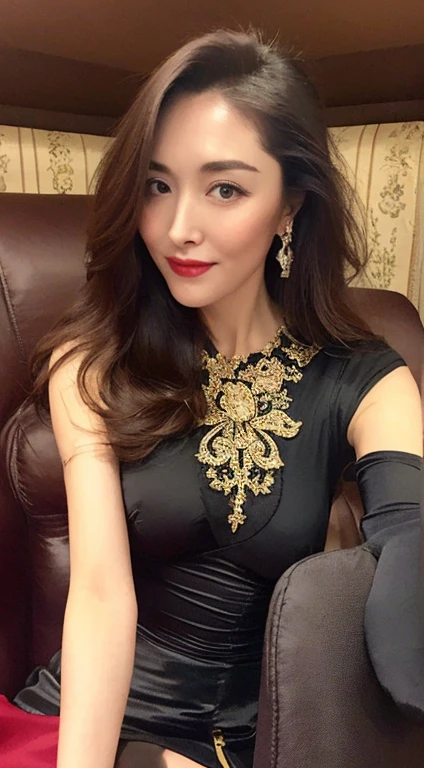 ((Marian Rivera,High-class prostitute)), 30 years old, ((Bust Size: 90cm D cup:1.1))➕((,The nipples are erect,big erect nipples:1.3)), ((Tight transparent black silk lingerie with gold luxury embroidery)),((blackい真珠のネックレス:1.3))(((blackのハイヒールとゴージャスなレース装飾のストッキングを履いたbeautiful脚、High heels are a must:1.4))),rich&nice,Bewitching Woman,Sexy Woman,Sensual excess,Sensual woman,Obscene,dirty,Decadence and laziness ,Too Bold a Provocation,((ＭSpread your legs in a U-shape,black々Exposed groin of female genital petals surrounded by thick pubic hair:1.2)),well-proportioned body, Because I&#39;thin, Abdominal muscles, Tall body,Bokeh, Mischievous face, Provocative look,Hairy, Wet,Glamour, Natural Makeup, Pink Lips, Brown Weavey Longhair,smile, (highest quality, 8k, Tabletop, Hmph: 1.3), Nikon Z85mm, ((highest quality)) ((Luxurious, Baroque gold interior)), Intricate details, Sharp focus, Professional, Realistic, Real Life, 超Realistic, Photorealism, , (Tabletop, highest quality, Very detailed), (shape), (beautiful eyes and eyebrows, Realistically detailed), ((beautiful, Very detailedな, Photo quality face)), Luxury Bedroom,((highest quality)), 脚を広げたblackいシルクのランジェリー, Sweaty crotch, Wet crotch .((Elbow-length black satin gloves))Luxurious, Baroque gold interior,