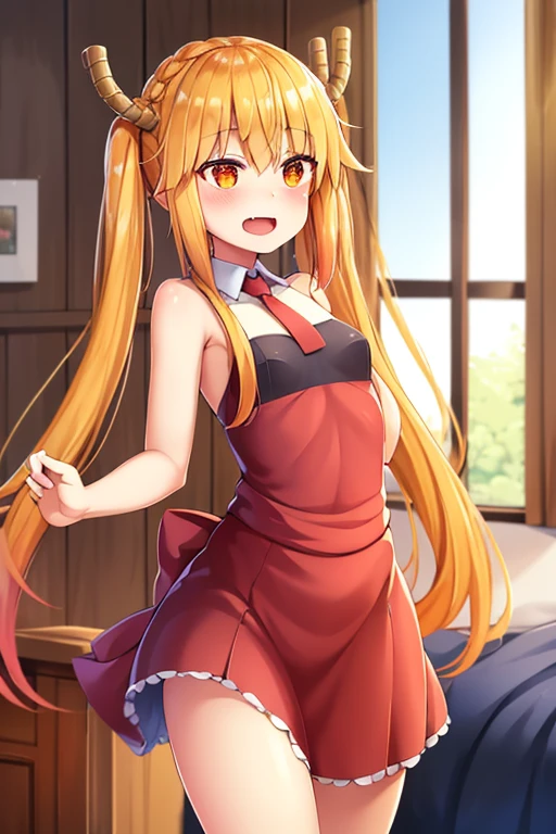 ((highest quality)), ((masterpiece)), (be familiar with), Perfect Face, indoor, Bedroom, Watching the audience,
One woman, Thor,
Open Mouth, Ecstatic expression, blush, smile,
Small breasts, Flat Chest, Young Girl, , , Girl,
Long Hair, Golden Hair, Orange eyes, Long Hair,
Leg spread,