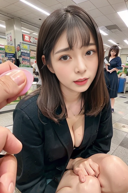 In the company、(remote_play), (remote_shake), Ulzzang-6500-v1.1, Pyros Face_v1, highest quality, masterpiece, shape, (Realistic, photo-Realistic:1.37), wonderful, In detail, Unbelievably absurd, Large file size, Very detailed, High resolution, Very detailed CG ユニティ 8k 壁紙, Ray Tracing, Browsing Caution, 1 female, Japanese、19-year-old girl、(Dark blonde medium wavy hairstyle that falls over one eye。The bangs are swept away。:1.3), (Slender body),(OL、secretary、White collared shirt、Micro Mini Skirt),(Blushing:1.4),(), close your eyes, We witness an individual overwhelmed by the intense stimulation caused by a powerful shake device. The jolts of pleasure or surprise prompt them to instinctively crouch down, Their bodies react to the electrical vibrations.、Knees break。.. With close your eyes and an open mouth, Their expressions are a mixture of joy and sadness, surprise, And it suggests vulnerability. The energy of the scene is palpable., Viewers、You are invited to share your own thrilling experiences on this subject,Red collar
