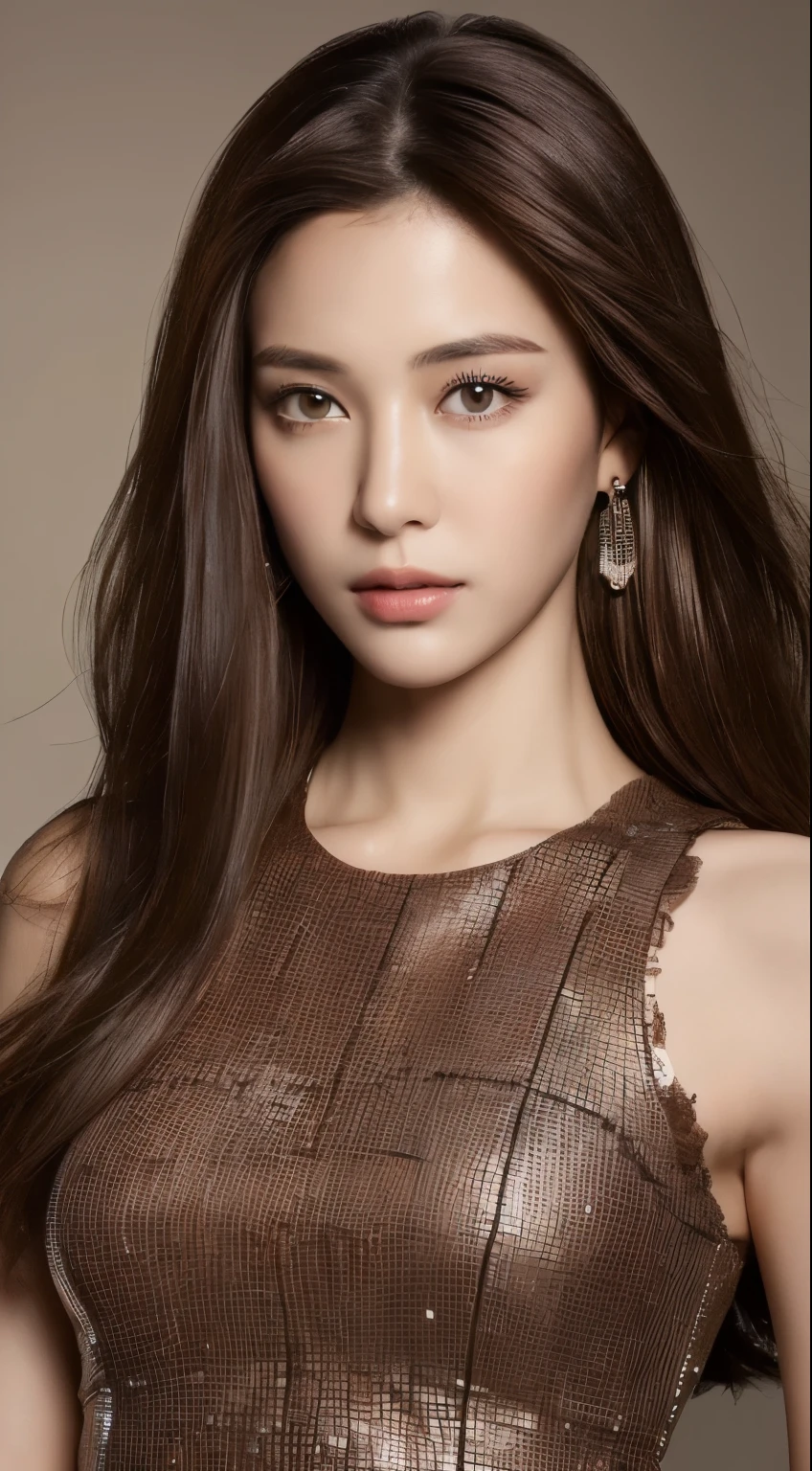 ((highest quality, 8k, masterpiece: 1.3)), Sharp focus: 1.2, Perfect figure: 1.4, Slim Abs: 1.2, ((Dark brown hair, : 1.4)), dress: 1.1), City of night, Highly detailed face and skin texture, Beautiful Eyes, double eyelid
