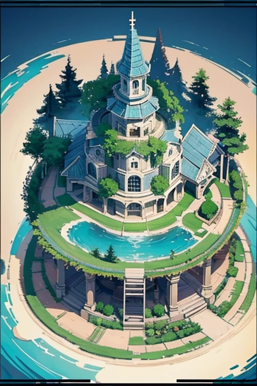 fantasy world, estilo isekai de anime, zona de comercio en la playa, estilo pixel art