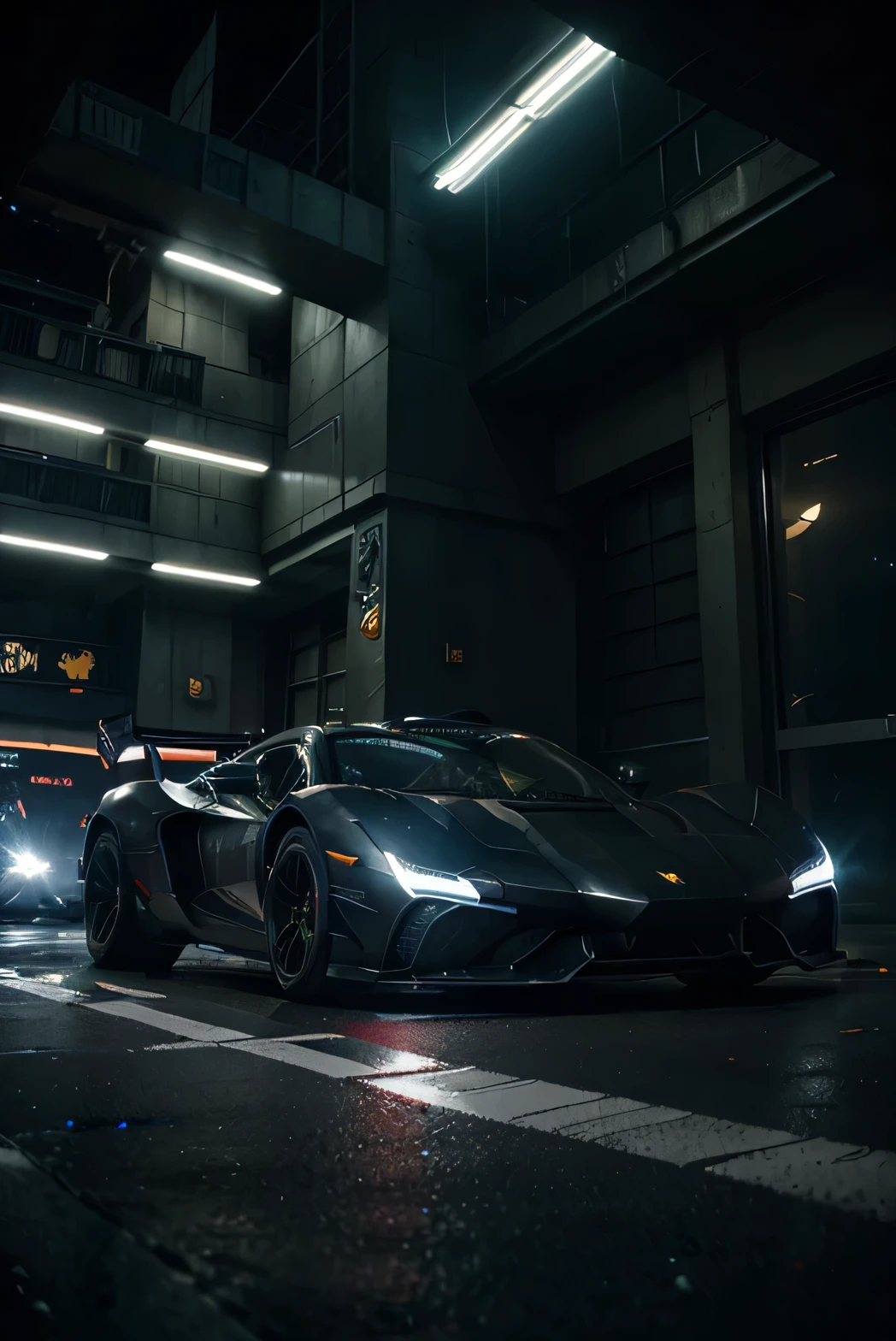 In the neon-lit underbelly of a sprawling cyberpunk metropolis, where the streets pulse with the rhythm of electronic beats and the air is thick with the scent of ozone, the Batmobile prowls like a sleek metallic beast, its angular contours cutting through the chaos of the urban jungle.
Forged from the finest carbon-fiber composites and reinforced with advanced nanotechnology, the Batmobile is a masterpiece of cybernetic engineering, a fusion of form and function that embodies the spirit of innovation and technological prowess.
Its sleek, low-slung chassis is adorned with shimmering chrome accents and illuminated with pulsating neon lights, casting an otherworldly glow upon the darkened streets. The cockpit, enclosed within a bulletproof canopy, is a sanctuary of high-tech sophistication, equipped with an array of holographic displays and sensory interfaces that allow the Caped Crusader to navigate the city with unparalleled precision.
Propelled by a powerful fusion engine that hums with raw energy, the Batmobile accelerates with effortless grace, leaving a trail of shimmering light in its wake. Its tires, fortified with electromagnetic stabilizers, grip the pavement with tenacious resolve, allowing the vehicle to navigate tight corners and narrow alleyways with ease.
But it is not just its speed and agility that make the Batmobile a formidable force in the fight against crime. Hidden beneath its sleek exterior are an arsenal of cutting-edge weapons and defensive systems, including retractable machine guns, rocket launchers, and an electrified force field that can repel even the most determined assailants.
As it prowls the streets of the cyberpunk metropolis, the Batmobile is a symbol of justice and defiance, a beacon of hope in a world consumed by darkness. With every roar of its engine and flash of its headlights, it serves as a reminder that even in the face of adversity, the light of heroism will always shine bright.