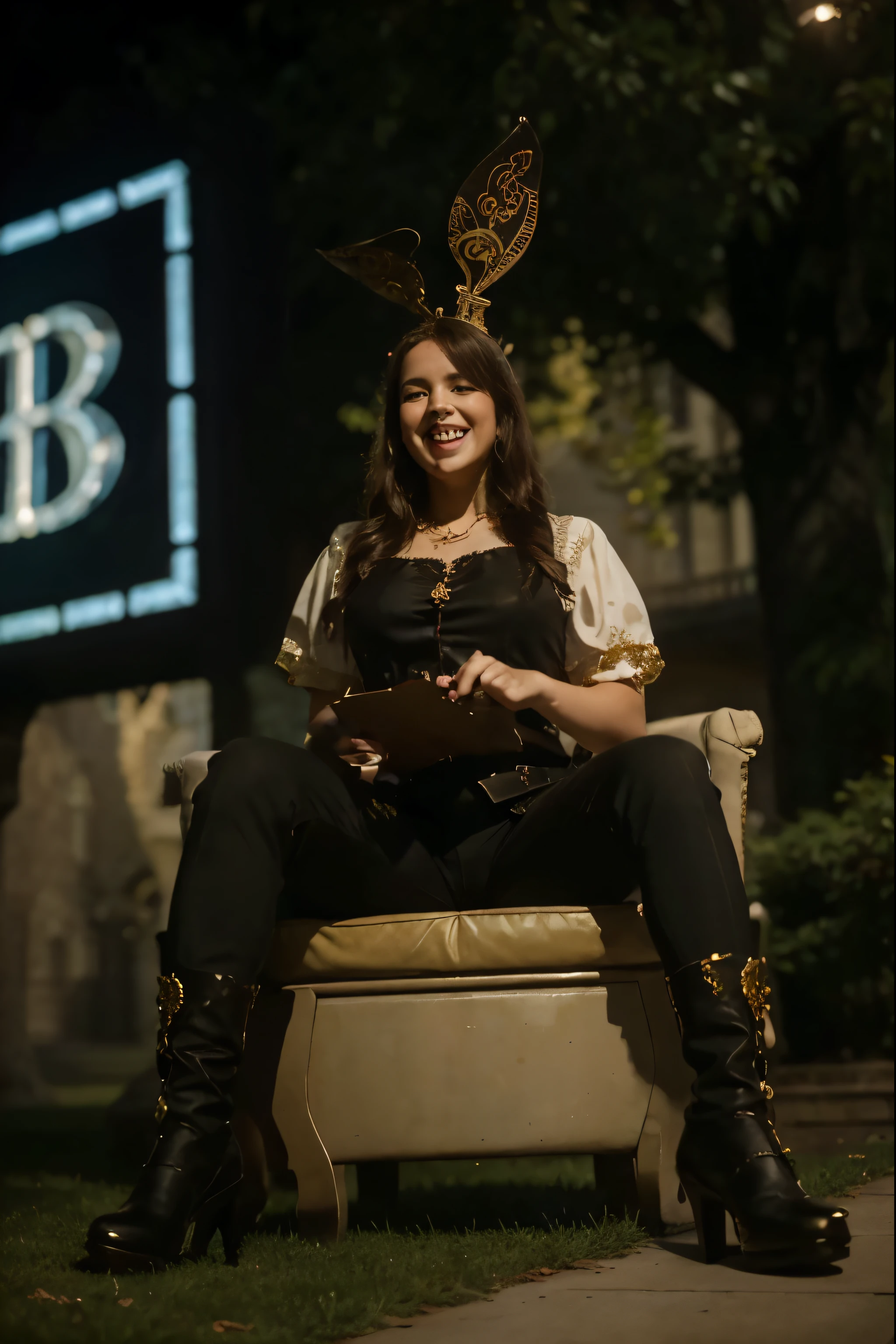(Best quality, 8k, 32k, Masterpiece, UHD:1.2) Transform the image into a luxurious wonderland theme park, where every corner is adorned with enchanting beauty and whimsical charm. Picture grandiose entrance gates adorned with intricate designs and adorned with gold accents, inviting visitors into a realm of magic and fantasy. Lush gardens with vibrant flowers and manicured hedges line the pathways, leading to elaborate attractions and thrilling rides.
In the heart of the park, a majestic castle stands tall, its spires reaching towards the sky and its walls adorned with intricate carvings and shimmering decorations. The air is filled with the sound of laughter and excitement as visitors explore the wonders of the park, from enchanted forests to sparkling lakes and whimsical carousel rides.
Colorful lights dance across the sky, casting a magical glow over the entire park as day turns into night. The atmosphere is one of joy and wonder, as visitors of all ages immerse themselves in the fantastical world of the luxurious wonderland theme park. ((sitting))