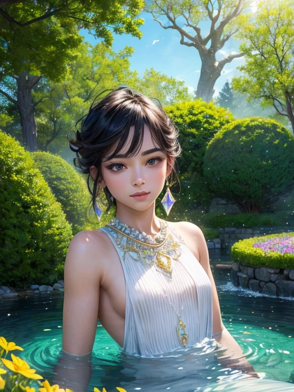 (best quality,4k,highres),soft and curvy,ultra-detailed,(realistic:1.37) pencil-sized male, tiny person, small person, (masculine:1.1) figure, colorful scenery, vibrant colors, (detailed face:1.1), expressive eyes, finely crafted lips, (stylish:1.1) outfit, (confident:1.1) posture, (dynamic:1.1) pose, (athletic:1.1) physique, (attractive:1.1) appearance, (charismatic:1.1) aura, (playful:1.1) smile, (peaceful:1.1) atmosphere, (sunlit:1.1) setting, gentle breeze, (tranquil:1.1) environment, (serene:1.1) landscape, (harmonious:1.1) surroundings, (captivating:1.1) perspective, (impressive:1.1) details, (sparkling:1.1) water feature, (colorful:1.1) flowers, (beautifully:1.1) crafted plants, (delicate:1.1) leaves, (majestic:1.1) trees, (scenic:1.1) path, (crystal-clear:1.1) reflections, (brilliant:1.1) sunlight, (subtle:1.1) shadows, (dreamlike:1.1) ambiance, artistic illustration, (dreamy:1.1) color palette, (magical:1.1) lighting, (ethereal:1.1) atmosphere, man, small person next to a large tree, large tree