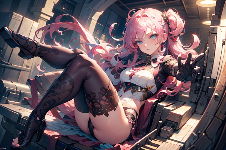 pink hairstyle, Beautiful eyes with fine symmetry, (Intricate details:1.2), (Highly detailed face and eyes:1.2), machinery idol suit, dynamic pose, 1 girl, anime, 2D, Science fiction, full body, (Highly detailed), (high resolution), (Best quality), (masterpiece)
