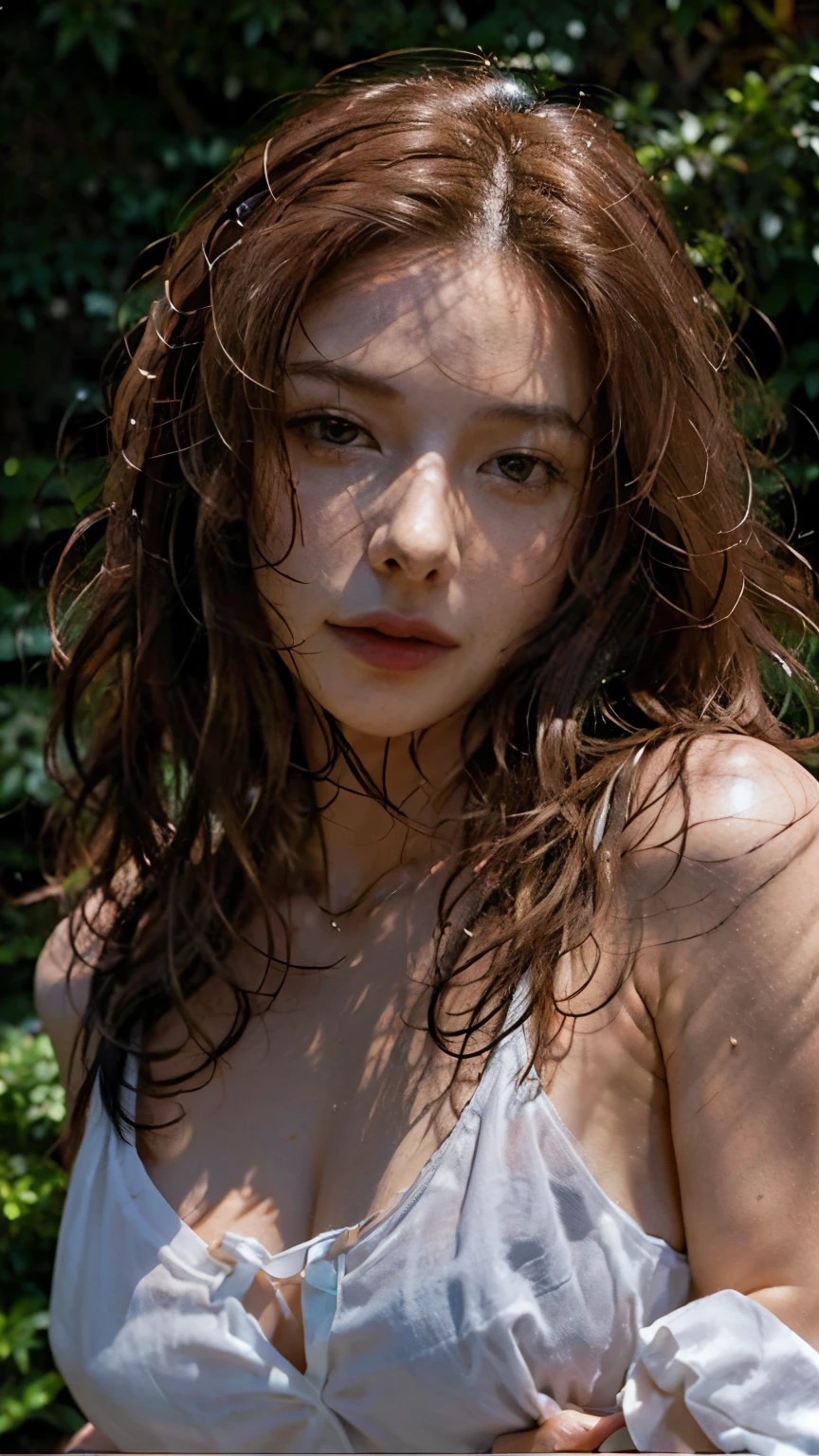 G string,Black mini bikini, Korean girl, Thin lace dress, luxury swimming pool, braid hair, flur, ((Half-body picture)), Sheer bikini, sexy, Seductive poses