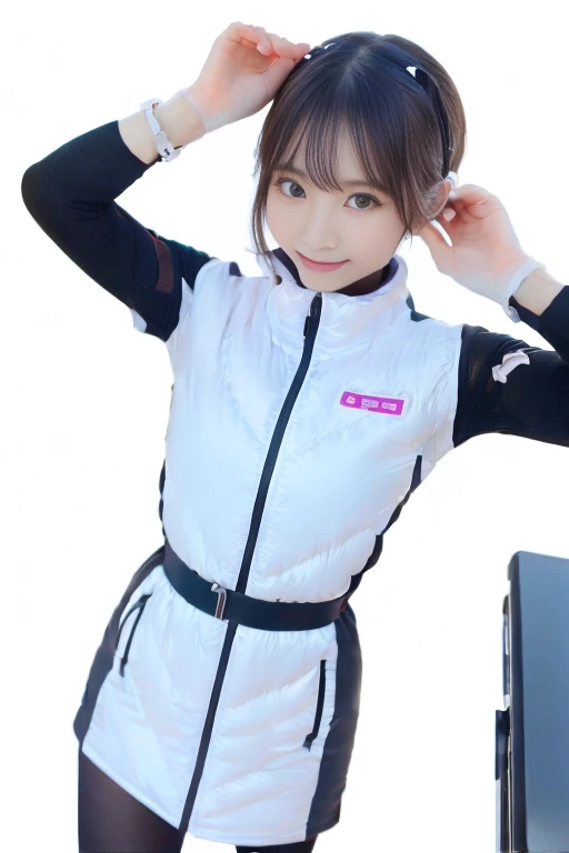 ((NSFW: 1.4)), (acrobatic pose):10,((Detailed face, Professional photography)), ((NSFW, zettai ryouiki, 1 girl)), Ultra-high resolution, (Realistic: 1.4), RAW Photos, highest quality, (PhotoRealistic Stick), concentrated, Soft Light, ((30 years old)), ((Japanese)), (( (Young Face))), (surface), (Depth of written boundary), masterpiece, (Realistic),(inside ISS):3, woman, ,astrovest:2,headphone:2,smartwatch,,bangs, ((1 girl)),(black sleeves):2,(black tights):2,inside spacestation,inside spacecraft,,zero gravity,smile,open leg,blush:1.5,hidden hands,neotech