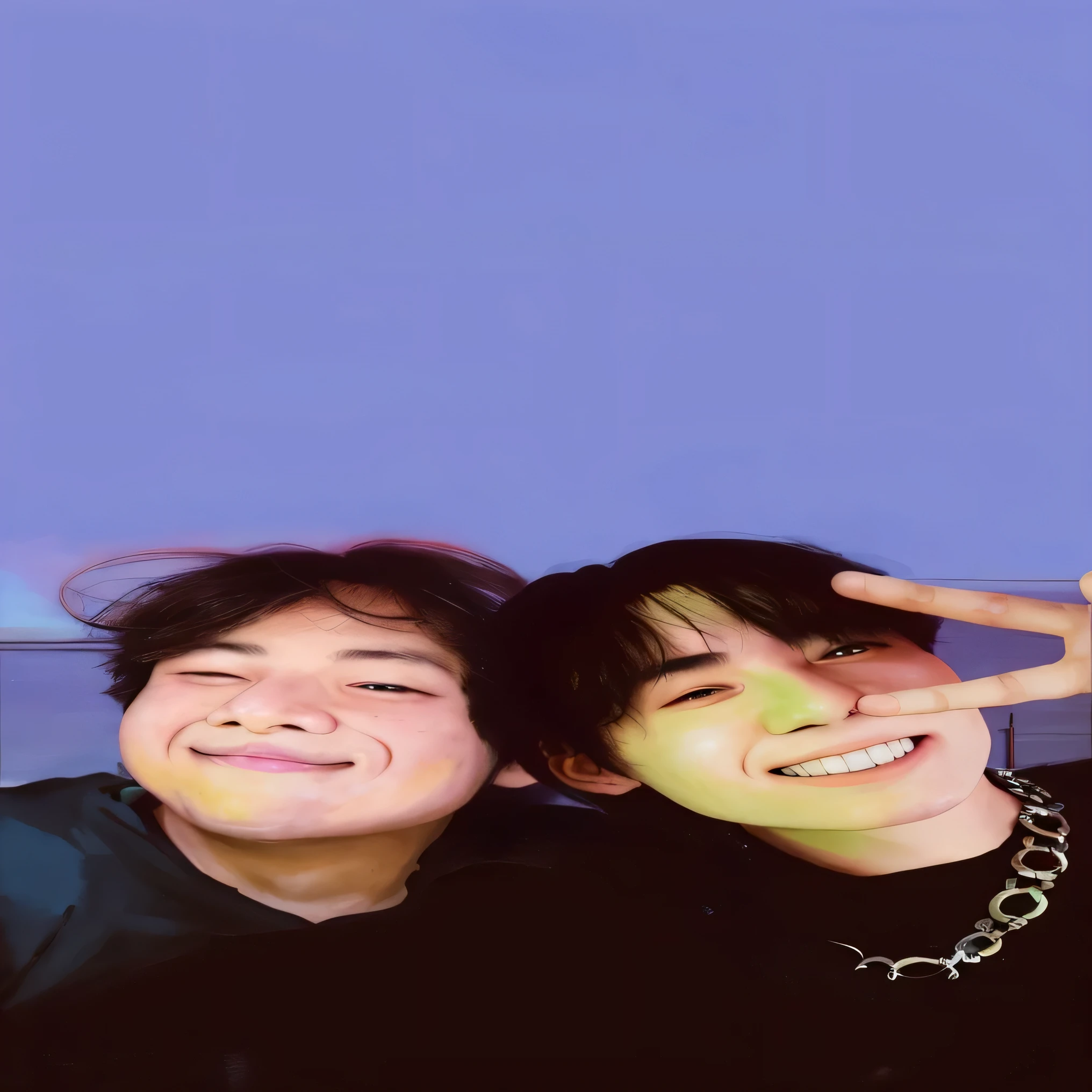 there are two men posing for a photo together, foto colorida, nixeu e sakimichan, ๐ as ๐ as ๐ค as ๐ฝ as ๐ณ, they are close to each other, ๐ป๐น๐ผ, imagem de qualidade muito baixa, ๐ท absence and rumpleteazer, imagem de fundo, instagram story