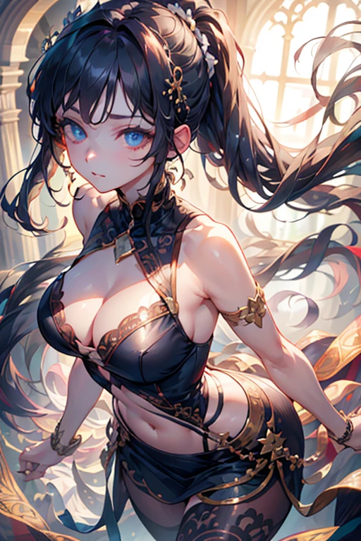 hairstyle, Beautiful eyes with fine symmetry, (Intricate details:1.2), (Highly detailed face and eyes:1.2), sweet idol set, dynamic pose, 1 girl, anime, 2D, full body, (Highly detailed), (high resolution), (Best quality), (masterpiece)
