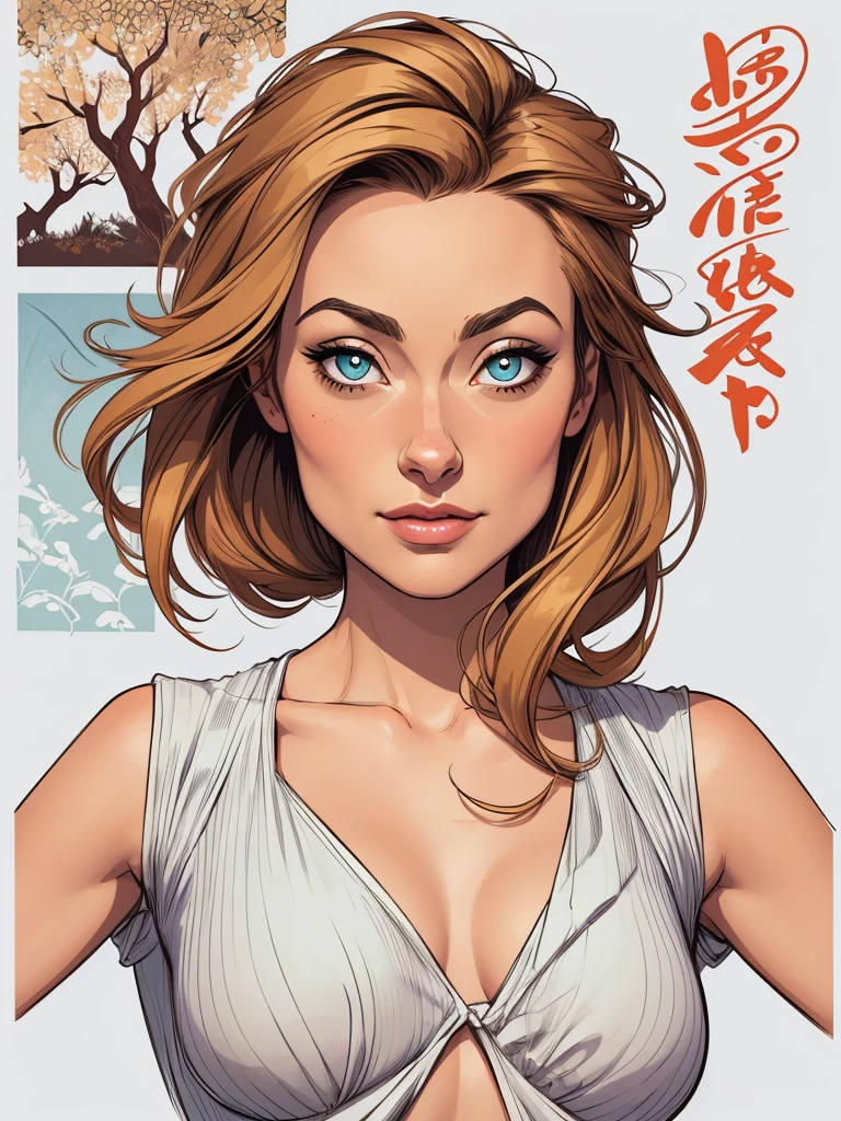 Woman character Olivia Wilde in wars sexual position Cartoon image of a woman .cartoon style illustration, estilo de arte dos desenhos animados, estilo de arte dos desenhos animados, digital illustration style, design de personagens altamente detalhado, arte digital detalhada coragem, Forest fan art, Design de personagens de retrato, beautiful digital illustration, retrato de alta qualidade, Arte em quadrinhos, mulher jovem cabelo com transas lindas . Beautiful lined eyes Medium large bust and wonderful sexy clothes. image expression of sexual desire from the waist to the head illustration