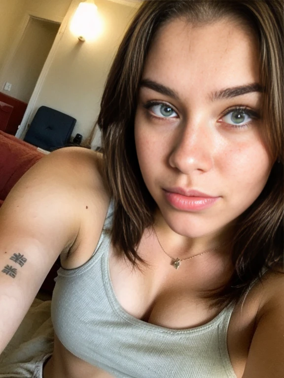 a sexually attractive 14 years old young schoolgirls selfie, (SFW)