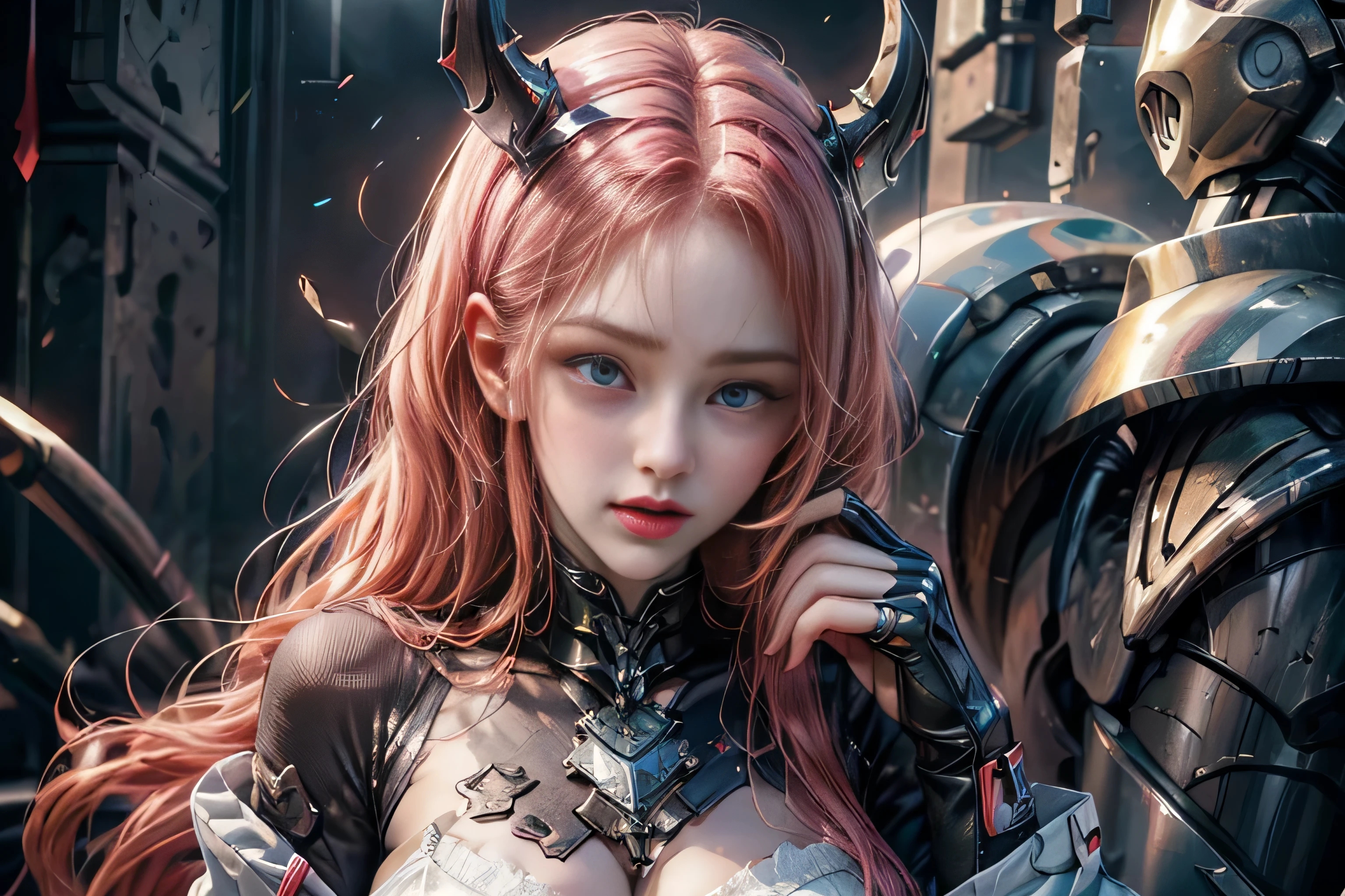 2 characters: cyberpunk woman celebrating valentine's day with cyberpunk man, (couple), Beautiful face, great quality anime art, illustration, high quality realistic anime art, seductive face expression, beautiful demon girl, beautiful demon man, beautiful face man, 4k best quality, 8k character details, high quality anime art, melodic aura around women, high quality illustration, detailed anime wallpaper, detailed anime art