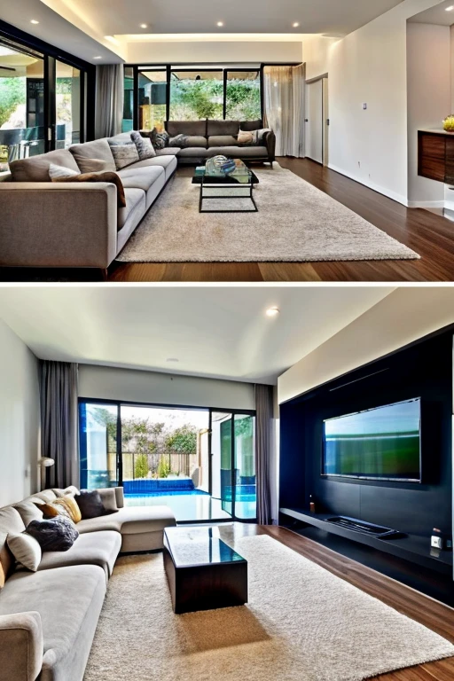 ((best quality)), ((masterpiece)), (detailed), modern and new looking
one-story house living room addition, make it brand new