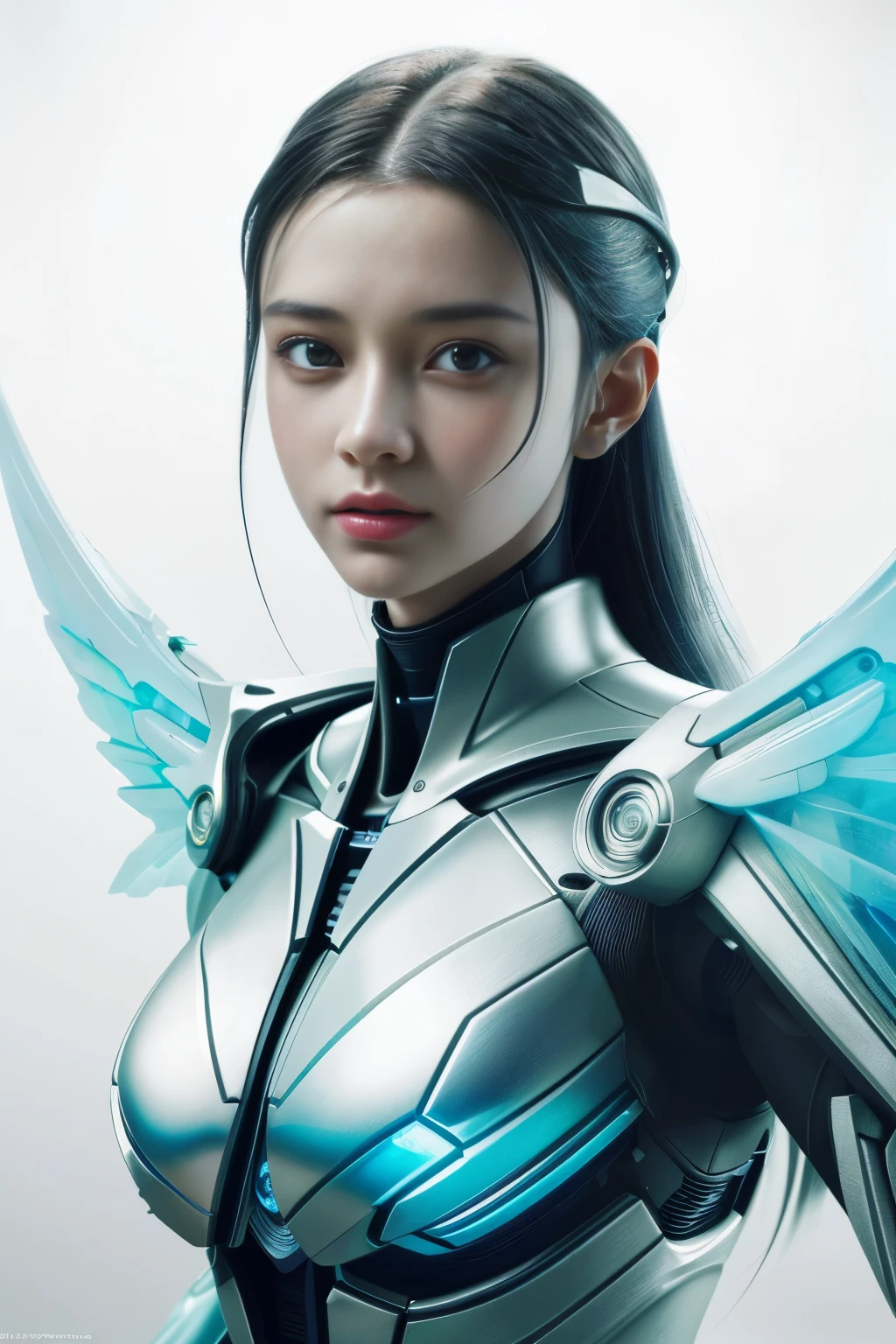 Translucent ethereal mechanical girl,Futuristic angelic joints,Translucent mechanical wing,High-resolution portraits with vibrant colors and intricate details,Amazing art. (melhor qualidade,4K,8k,A high resolution,obra de arte:1.2),ultra-detalhado,(realista,fotorrealista,fotorrealista:1.37),HDR,hiper HD,studio lighting,Pintura ultrafina,sharp focus,physically based rendering,extreme detailed description,profissional,cores vivas,Bokeh,retrato esportivo,Artista conceitual