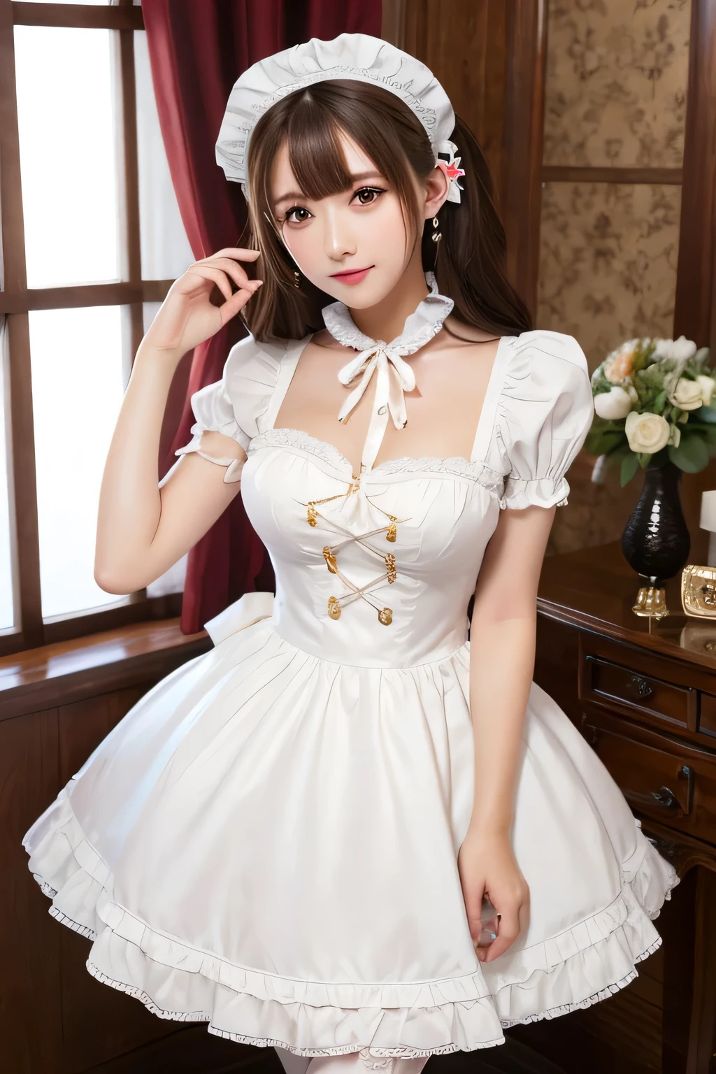 masterpiece,(highest quality),Very detailed,Very detailed,1 girl,Maid clothes