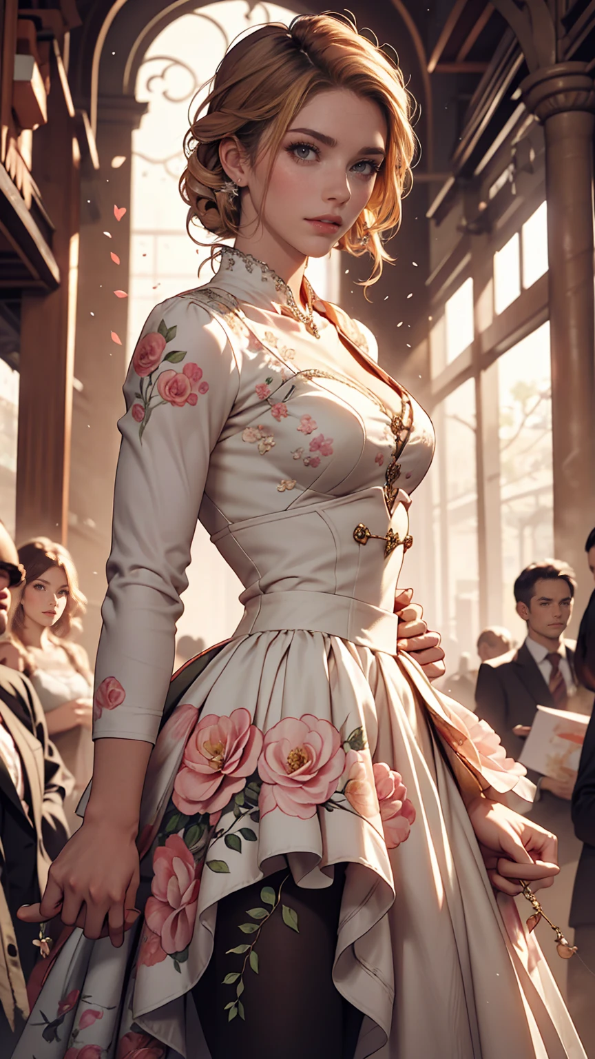 Scarlett Johansson stars in Marco Mazzoni-esque botanical masterpiece, detailed, Surreal, Front view, Elements of symbolism and surrealism, Painting by MSE、A charming and seductive Scarlett Johansson by Agnes Cecile, Bright design, pastel colours, Drops of ink, spring lights, Intricate Design, Focus on your audience intertwined, Beautiful, attractive and seductive Scarlett Johansson, Flowers, pastel, Focus on your audience, Front view