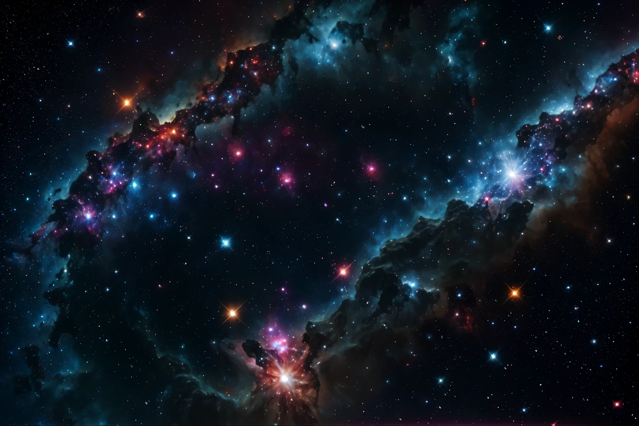 a close up of a star formation with a black background, gemini star formation, distant nebula are glowing algae, stellar formation, exploding nebulae, a cosmic entity made of stars, dramatic exploding nebulae, glorious galactic collision, galactic light colors, collapsing stars and supernovae, in a nebula, gorgeous nebula is born, suns and supernovas