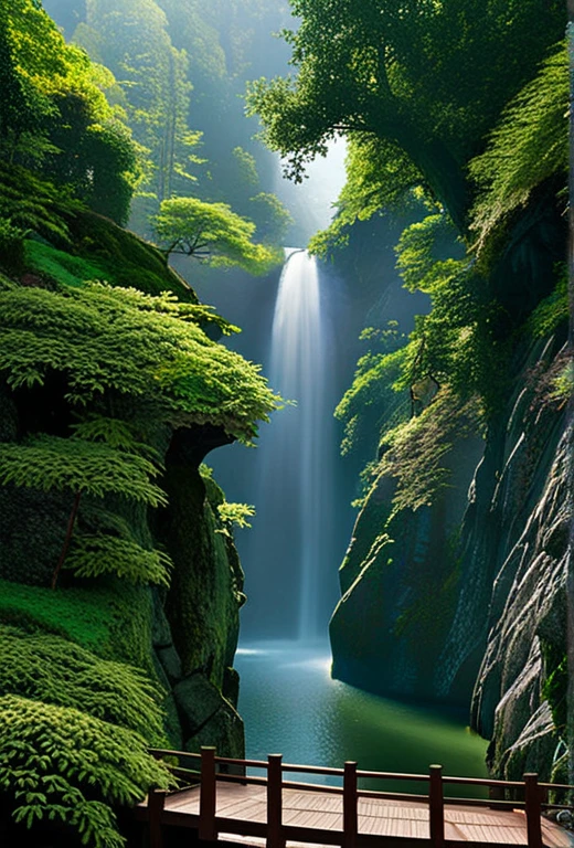 The world of Chinese ink painting、A photo of a small waterfall taken from a distance, A blossoming road to heaven, Beautiful and mysterious, beautiful, これまでに作成されたbeautiful画像, Magical Landscapes, shining swirling fog, 本当にbeautiful自然, Magical colors and atmosphere, とてもbeautiful、Mysterious, course, Magical colors and atmosphere, So magical and dreamy, stairway to heaven, Awesome Wallpapers