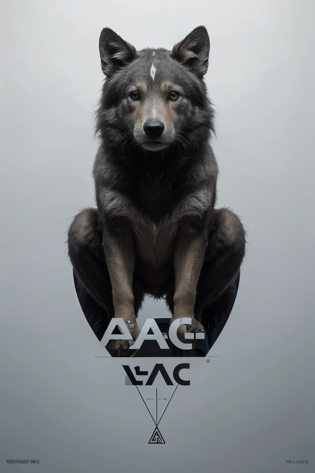 crear un logotipo con la palabra D.A.C.A. y con un animal lobo