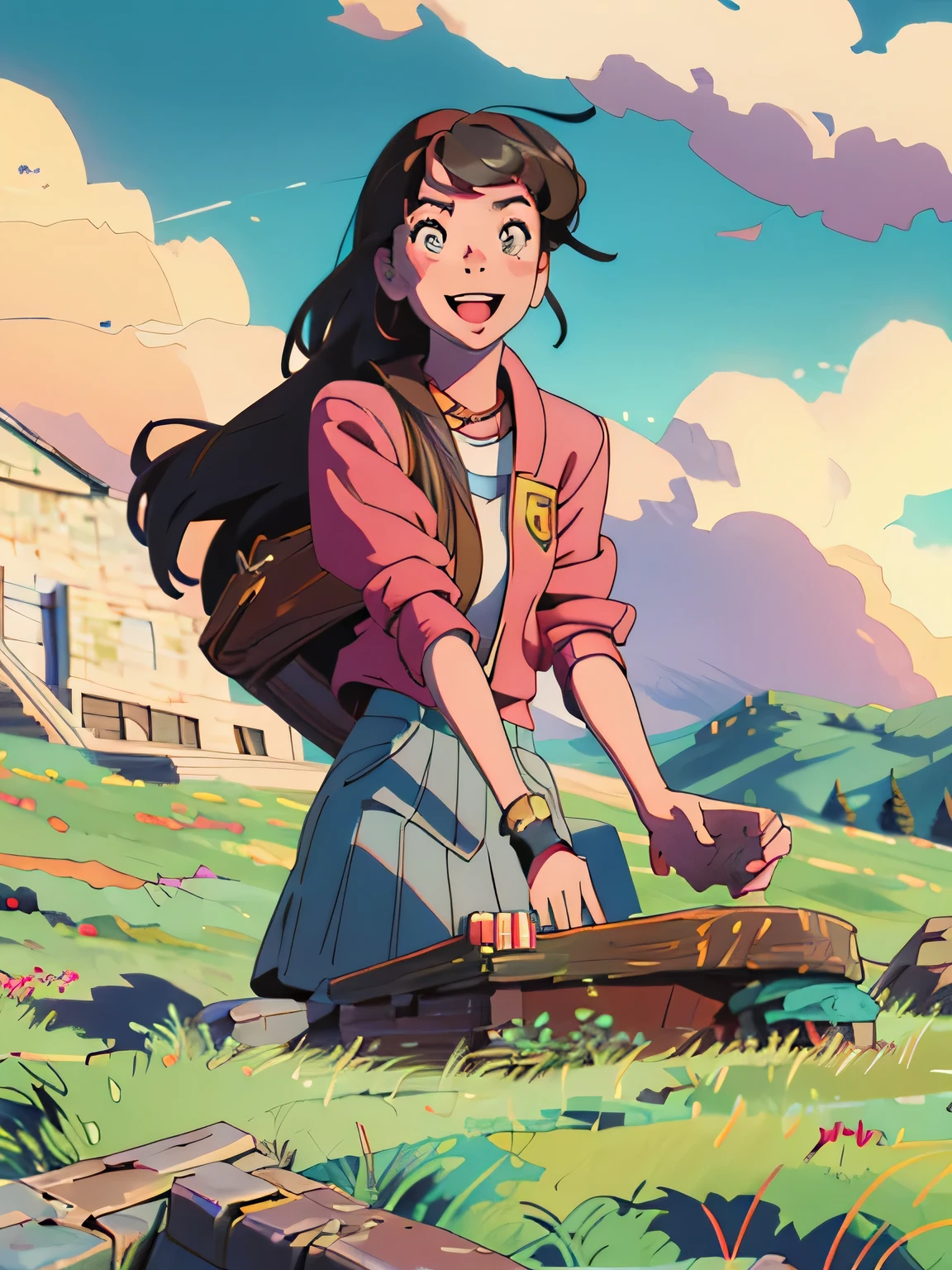 (poster design)A campus theme poster,university student,youthful campus,Laugh heartily,The wind is clear,Sunny,sunny,Ultra Detail,Best masterpiece
