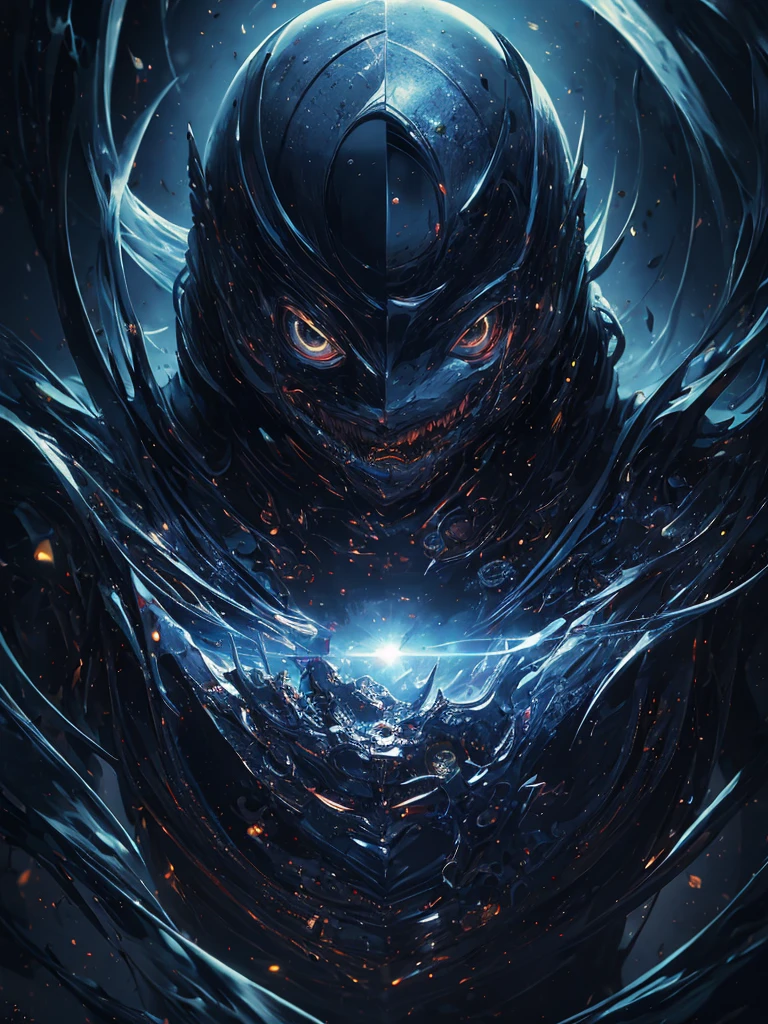 ticker mechanism, Beautiful eyes, Upper body, （Mechanic Armor）, Portrait、abyss、Shooting with a wide-angle lens,Lightning from Kaleidoscope Hand、flying though the air、flawless、Neon light, 8K, raw, Best Quality, masutepiece, 超A high resolution, Colorful, (medium wide shot), (Dynamic perspective), sharp focus , (depth of fields, Bokeh:1.3), extremely detailed eye and face,ninjartist, Beautiful detailed eyes、Black gold, Trimmed gear:1.2), ((masutepiece, Best Quality)), Detailed background, Inside the spacecraft、Hold your weapon、（Gray hair）、brue eyes、poneyTail、dirty、bio luminescent、lots of crescent moons、Photographed with Canon R5、Dark Fantasy,​masterpiece,connected to the plug、spectrum、Space City、Highly detailed beautiful porcelain profile female android face、Complex 3D rendering of a headset、cyborgs、roboticparts、150mm、Beautiful studio soft lights、Rim Light、Vivid details、luxuriouscyberpunk、Ren Hao、surrealistic、Anatomical、face muscles、cable electric wireicrochips、elegent、beatiful backgrounds、octan render、HR Giger Style、8K、top-quality、​masterpiece、illustratio、extremely delicate and beautiful、ighly detailed、nffsw ,Unity ,wall-paper,magnifica, Attention to detail, ​masterpiece,top-quality,Official art,Highly detailed ticker Unity 8K wallpapers、robot、Silver Halmet、((full body Esbian))