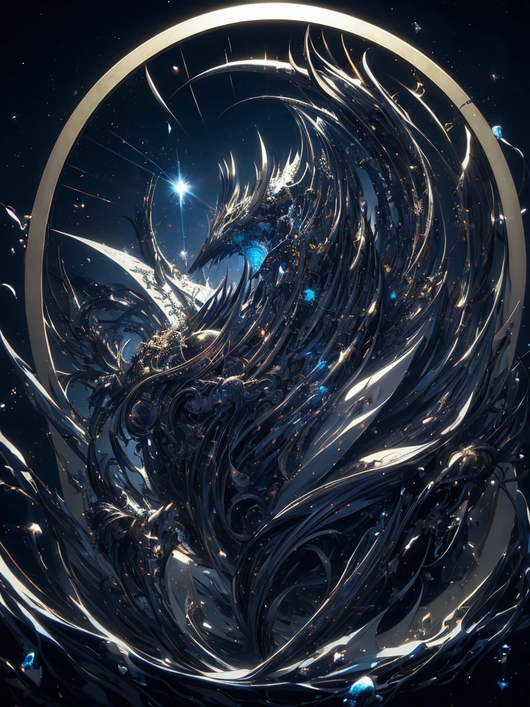 ticker mechanism, Beautiful eyes, Upper body, （Mechanic Armor）, Portrait、abyss、Shooting with a wide-angle lens,Lightning from Kaleidoscope Hand、flying though the air、flawless、Neon light, 8K, raw, Best Quality, masutepiece, 超A high resolution, Colorful, (medium wide shot), (Dynamic perspective), sharp focus , (depth of fields, Bokeh:1.3), extremely detailed eye and face,ninjartist, Beautiful detailed eyes、Black gold, Trimmed gear:1.2), ((masutepiece, Best Quality)), Detailed background, Inside the spacecraft、Hold your weapon、（Gray hair）、brue eyes、poneyTail、dirty、bio luminescent、lots of crescent moons、Photographed with Canon R5、Dark Fantasy,​masterpiece,connected to the plug、spectrum、Space City、Highly detailed beautiful porcelain profile female android face、Complex 3D rendering of a headset、cyborgs、roboticparts、150mm、Beautiful studio soft lights、Rim Light、Vivid details、luxuriouscyberpunk、Ren Hao、surrealistic、Anatomical、face muscles、cable electric wireicrochips、elegent、beatiful backgrounds、octan render、HR Giger Style、8K、top-quality、​masterpiece、illustratio、extremely delicate and beautiful、ighly detailed、nffsw ,Unity ,wall-paper,magnifica, Attention to detail, ​masterpiece,top-quality,Official art,Highly detailed ticker Unity 8K wallpapers、robot、Silver Halmet、((full body Esbian))