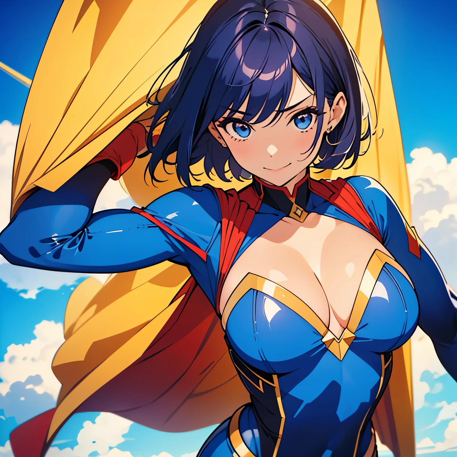 capitana marvel. beautiful 22 year old superhero girl. cabello rubio brillante sonrisa, rubor, ojos celestes. pechos grandes, disfraz de superheroe azul y amarillo. volando por el cielo , cabello rubio . piel clara rubia. pechos muy grandes. cuerpo completo, super girl suit. Super Short skirt, cleavage, tiny suit, trasero grande, sexy girl, showing more skin, side boob, tiny top suit, hard niples, super short skirt, tight suit, mostrando ombligo, escote enorme, gran trasero. 