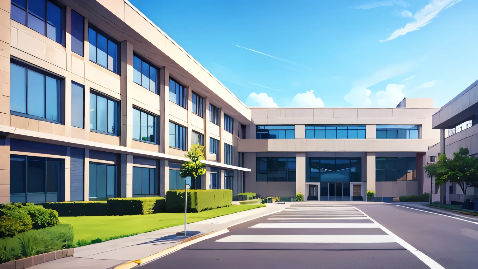 background,School building,modern style