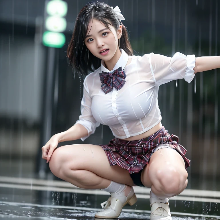Eliminate wrinkles and make calves one、White panties