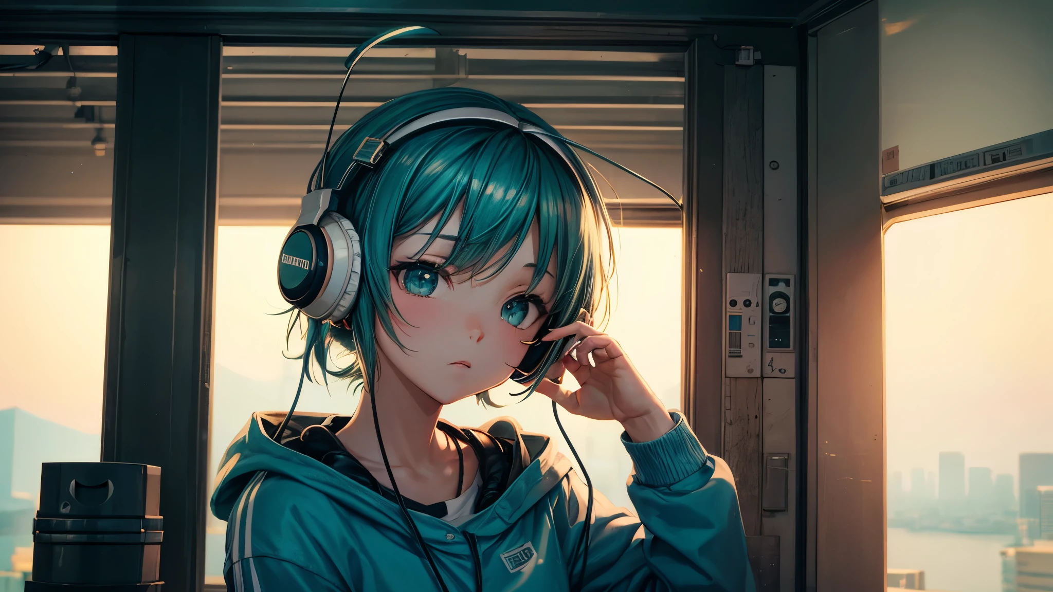 Lo-fi hip hop,Chill Music,Calm,headphone,Girl