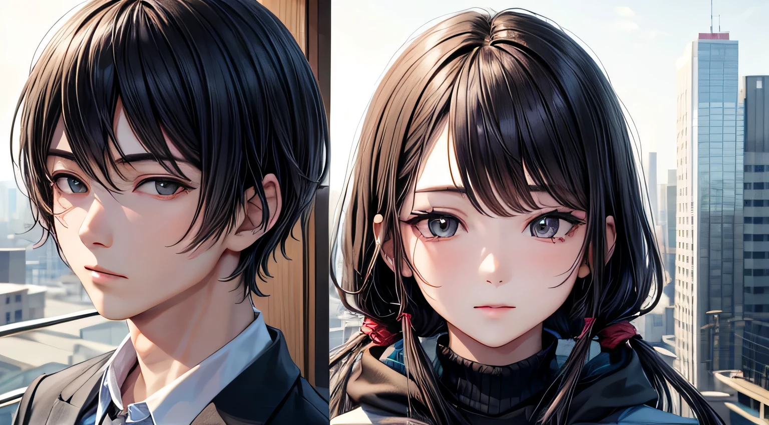 Morning City　Asahi　youth　male　Detailed facial expression depiction　Detailed hair depiction　Detailed eye depiction　A detailed depiction of Asahi