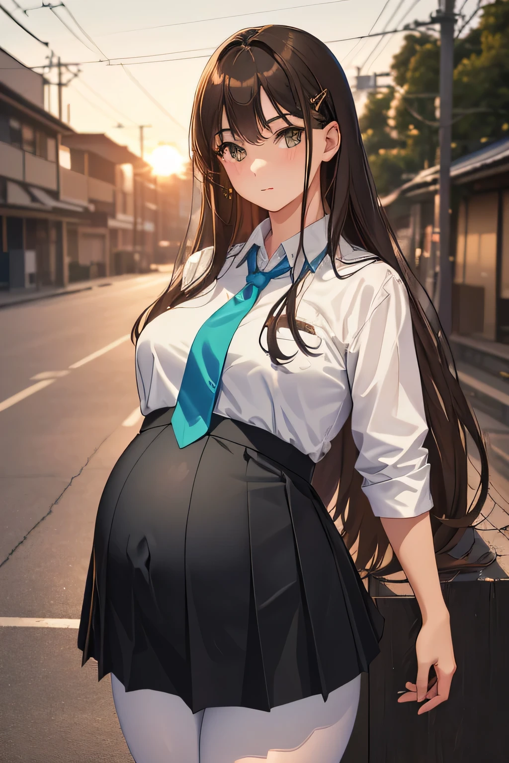 {{{{{Latest technology photos of college otaku girls - super high resolution UHD masterpieces}}}}},{{Extremely detailed}},{{{{{High resolution shooting quality}}}}},{{{{{{Professional warm lighting}}}}}},{{{{{A moody downtown area with gorgeous illuminations}}}}},{{{{{{thick dark lips}}}}}},{{{{Latest hairstyle hair silk wig with strong shiny bangs that look artificial and unnatural}}}}},{{{{{sweet々Cheek makeup}}}}},{{{{{Fake colored contact eyes made of marbles that shine unnaturally}}}}},{{{{{The overwhelming depth of her aura}}}}},{{{{{Soothing neat and casual clothes}}}}},{{{{{delicate body}}}}},{{{{{A strong warm spotlight suddenly surrounds her and transforms her into a pregnant woman.}}}},{{{{{She was discovered to have been cuckolded during her first date in the winter with her childhood friend who finally got together.}}}}},{{{{{The moment you become pregnant, you begin to transform into the prettiest woman in fashion.}}}}}
