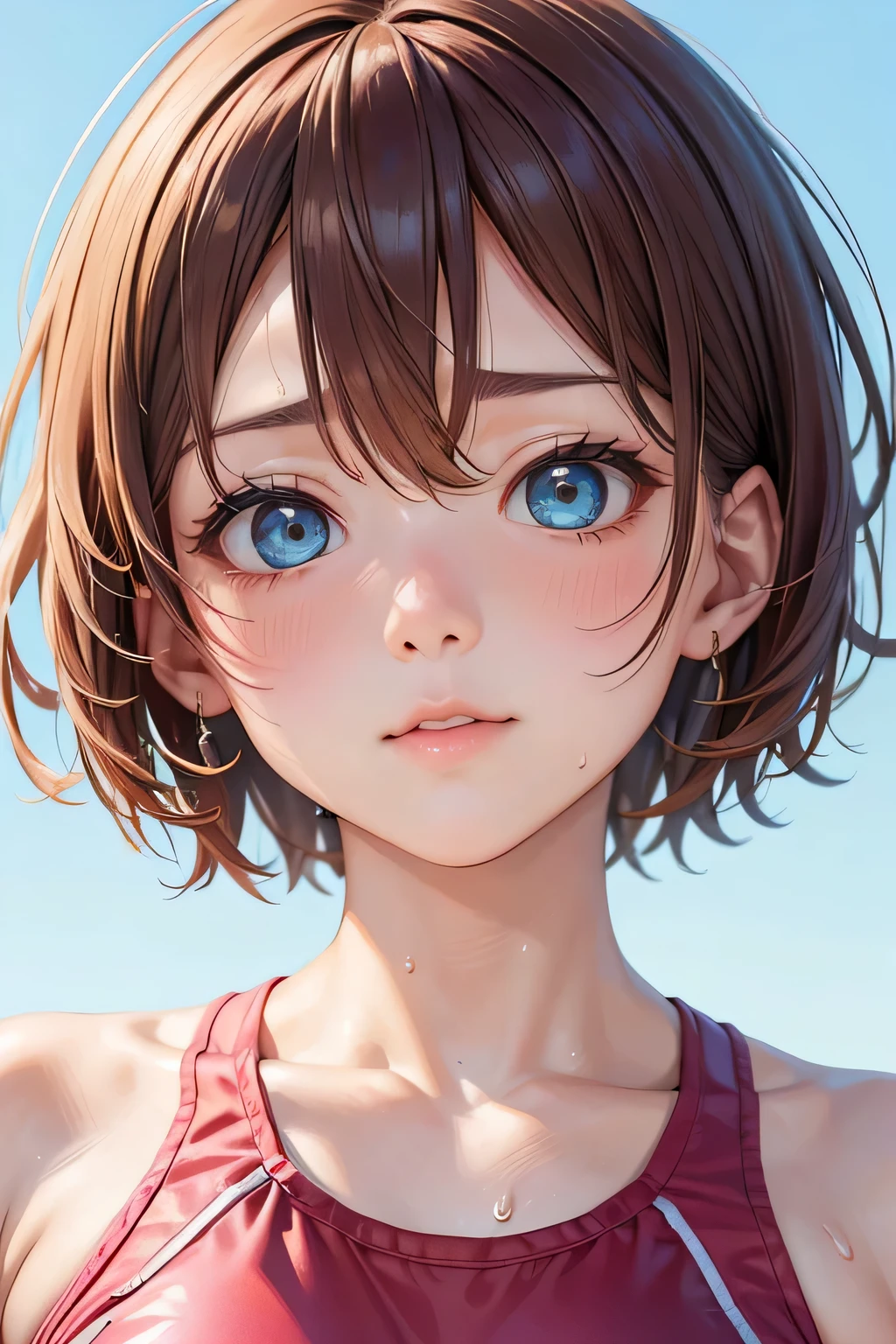 (highest quality, High resolution, masterpiece :1.3), Beautiful woman, slender body shape, dark brown hair low twintails, underwear, (sunny park), Highly detailed face and skin texture, fine eyes, double eyelid,drooping eyes,