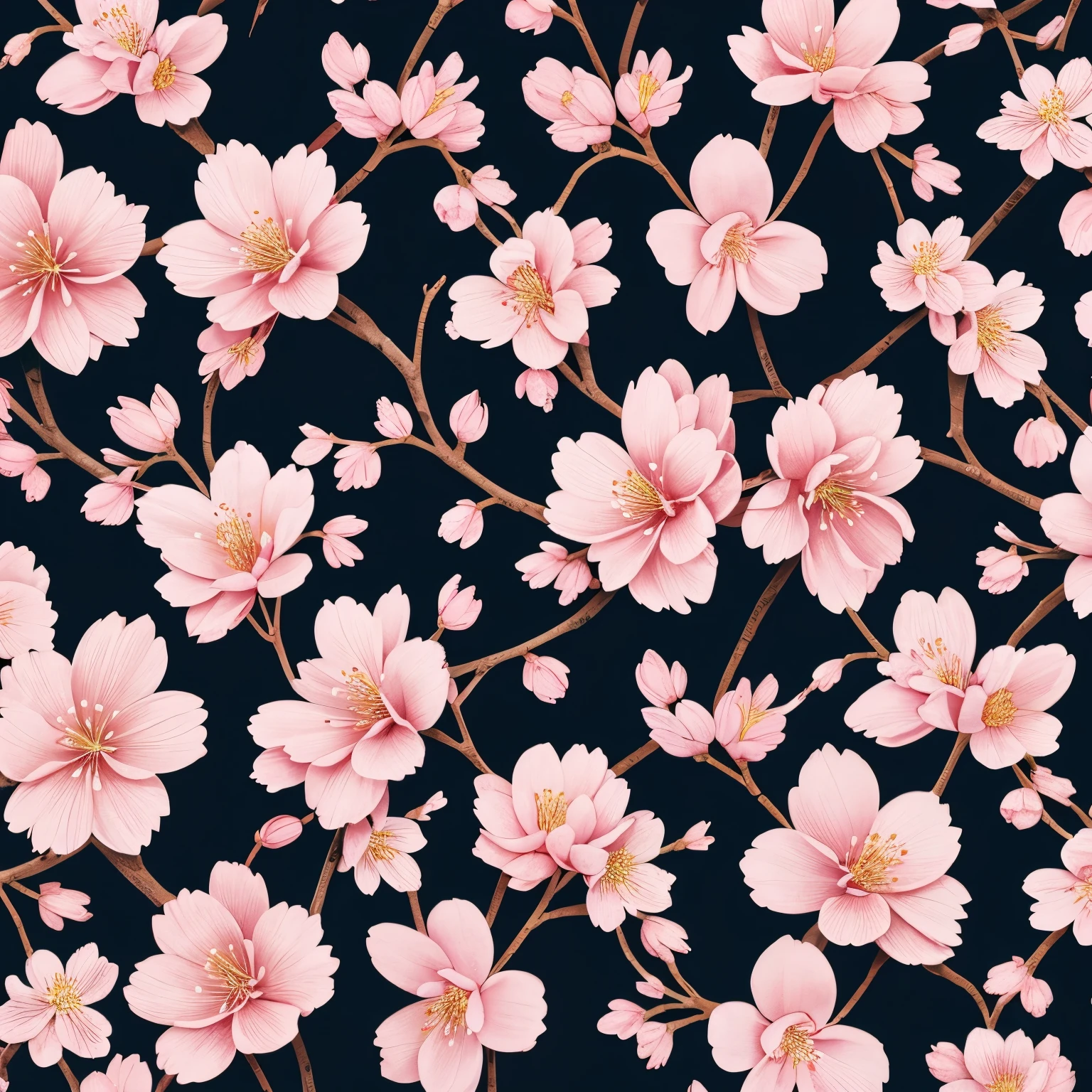 a cherry blossom pattern for fabric print